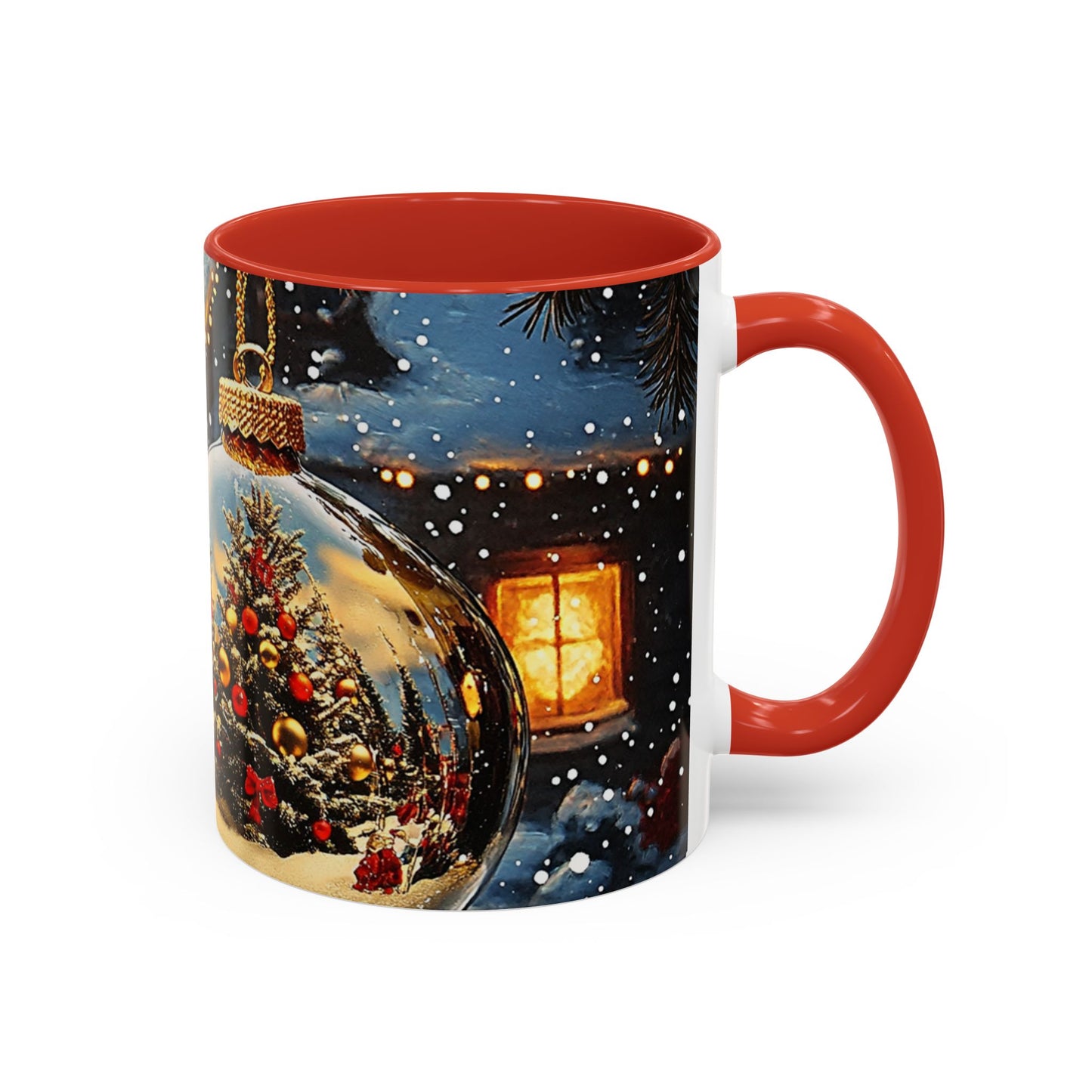 Festive Reflection of Christmas Trees - Ceramic Mug