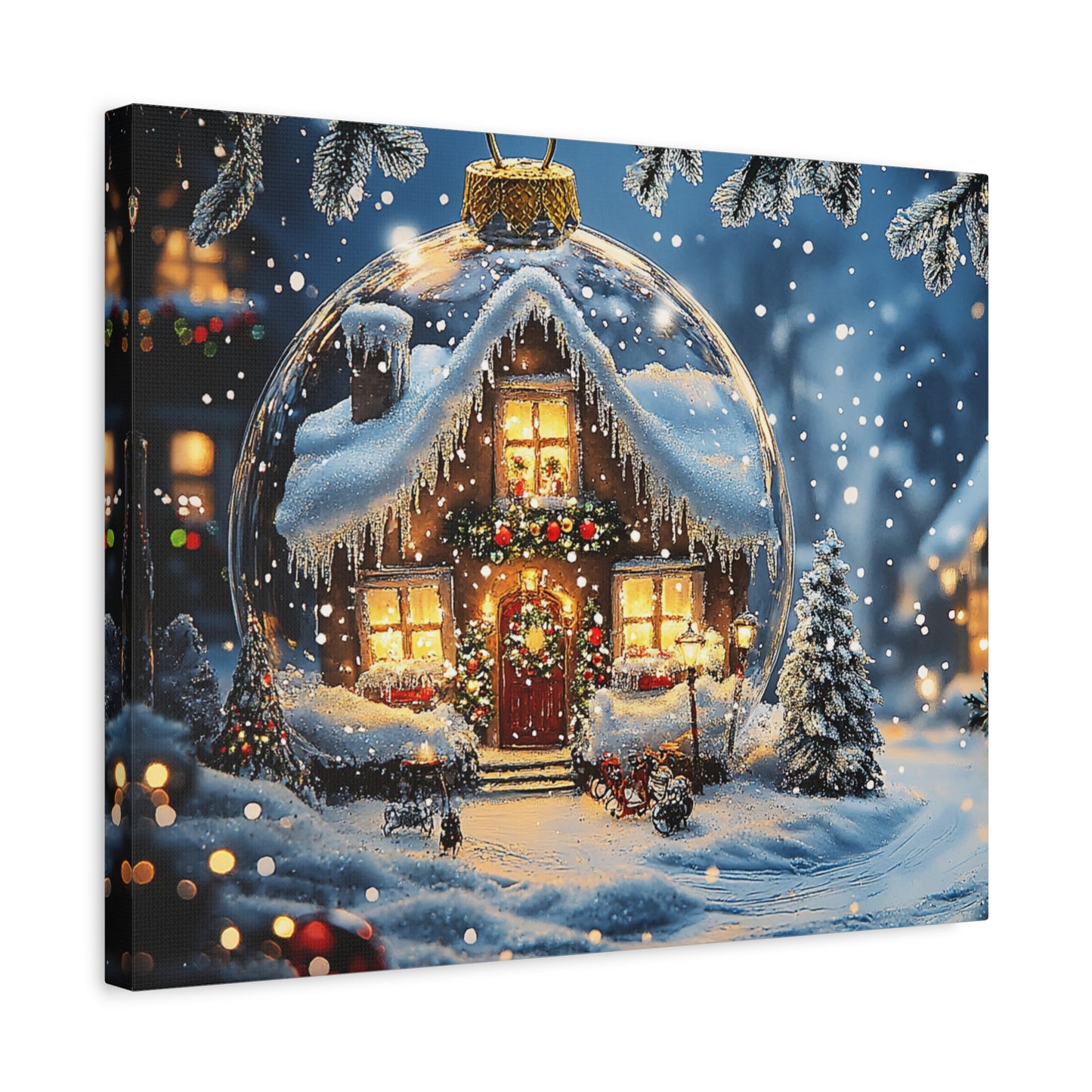 Snow Globe Winter Wonderland Canva: Capture the Magic of Christmas!