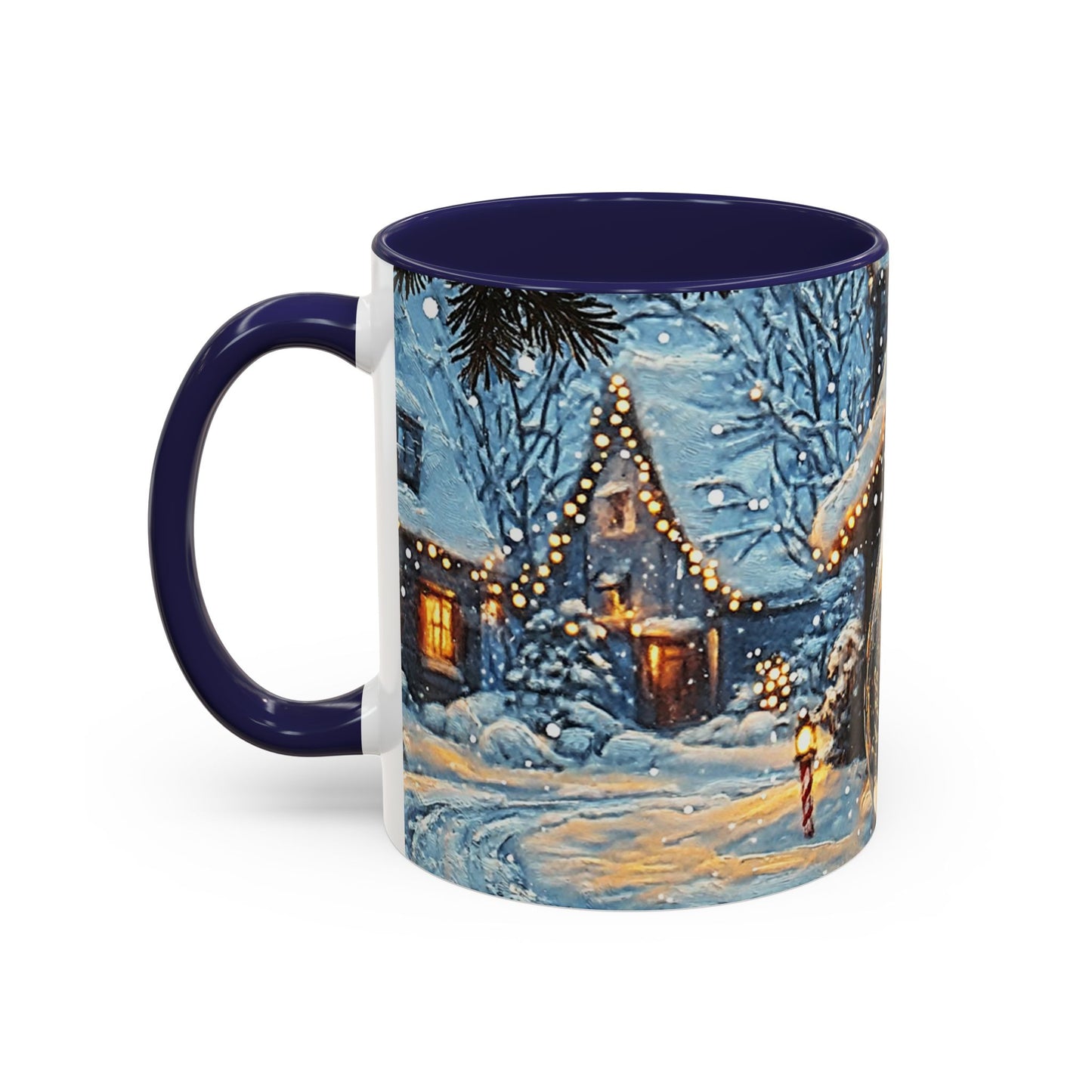 Festive Reflection of Christmas Trees - Ceramic Mug