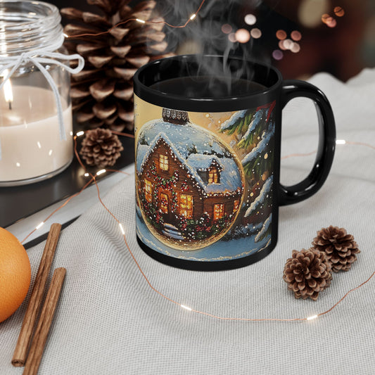 Snowy Christmas Scene Mug (11oz, 15oz): Enchant Your Holidays!