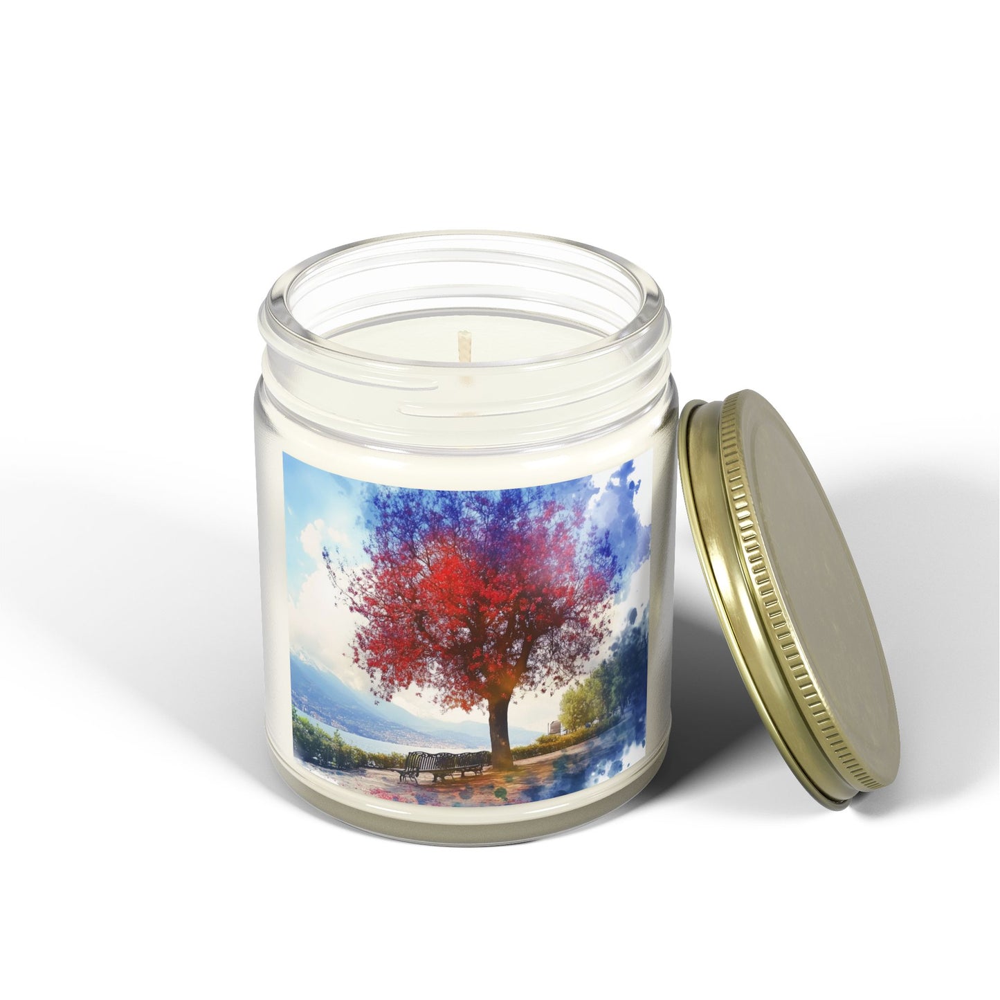 Hand-Poured Scented Candle: Tranquil Autumn Lakeside