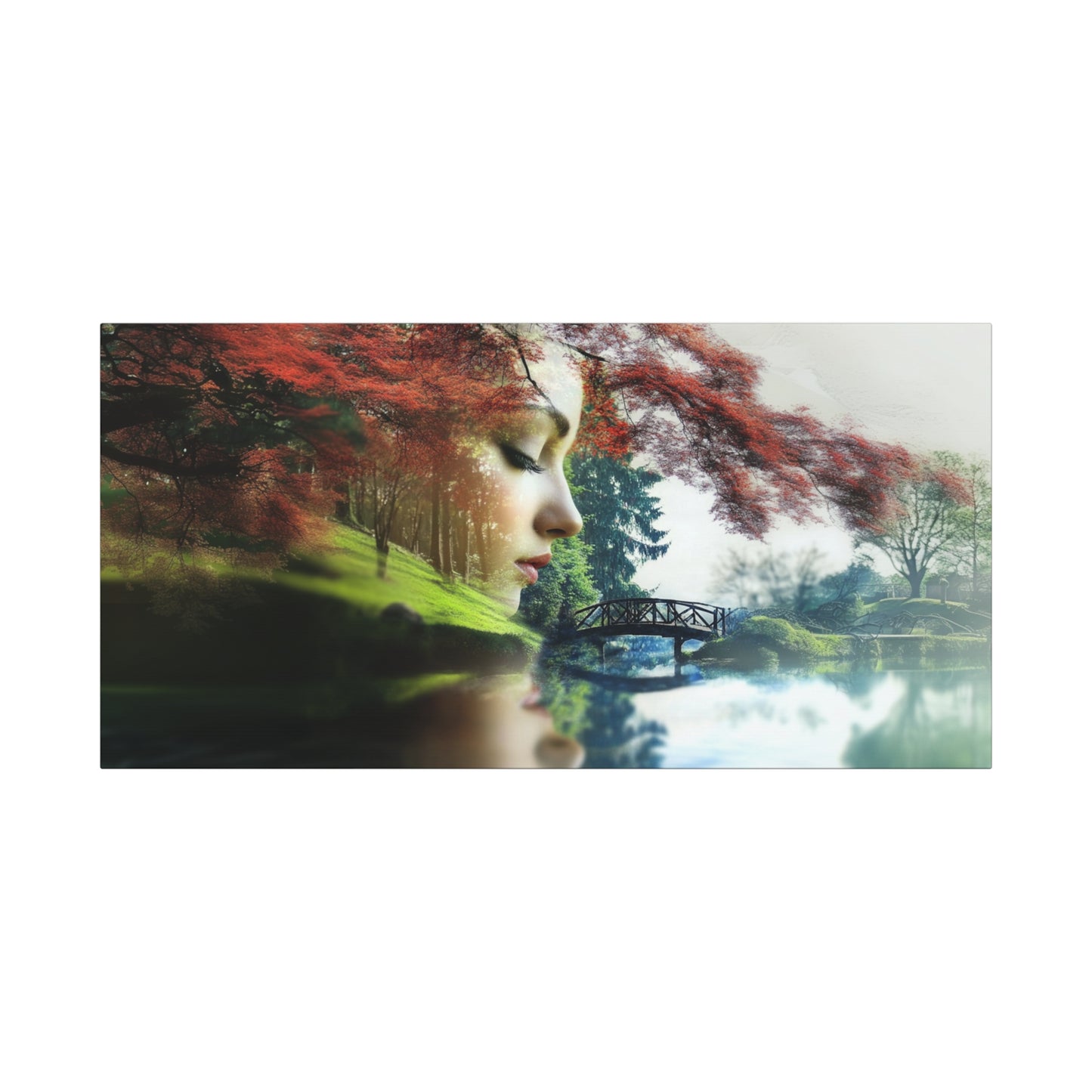 Dreamscape Serenity: Double-Exposure Canvas