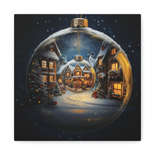 A World Within: Double-Ornament Christmas Canvas