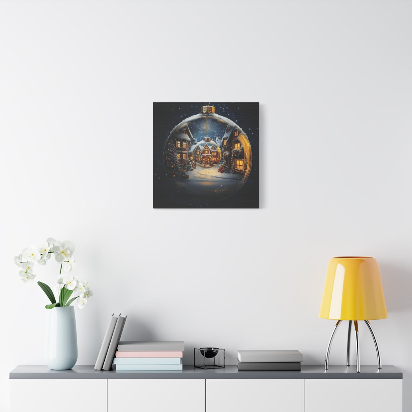 A World Within: Double-Ornament Christmas Canvas