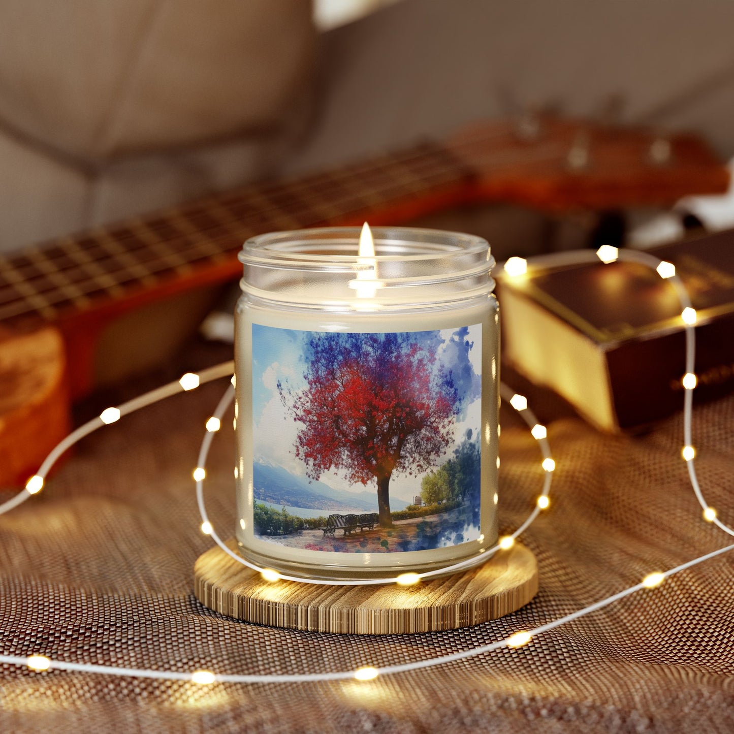 Hand-Poured Scented Candle: Tranquil Autumn Lakeside