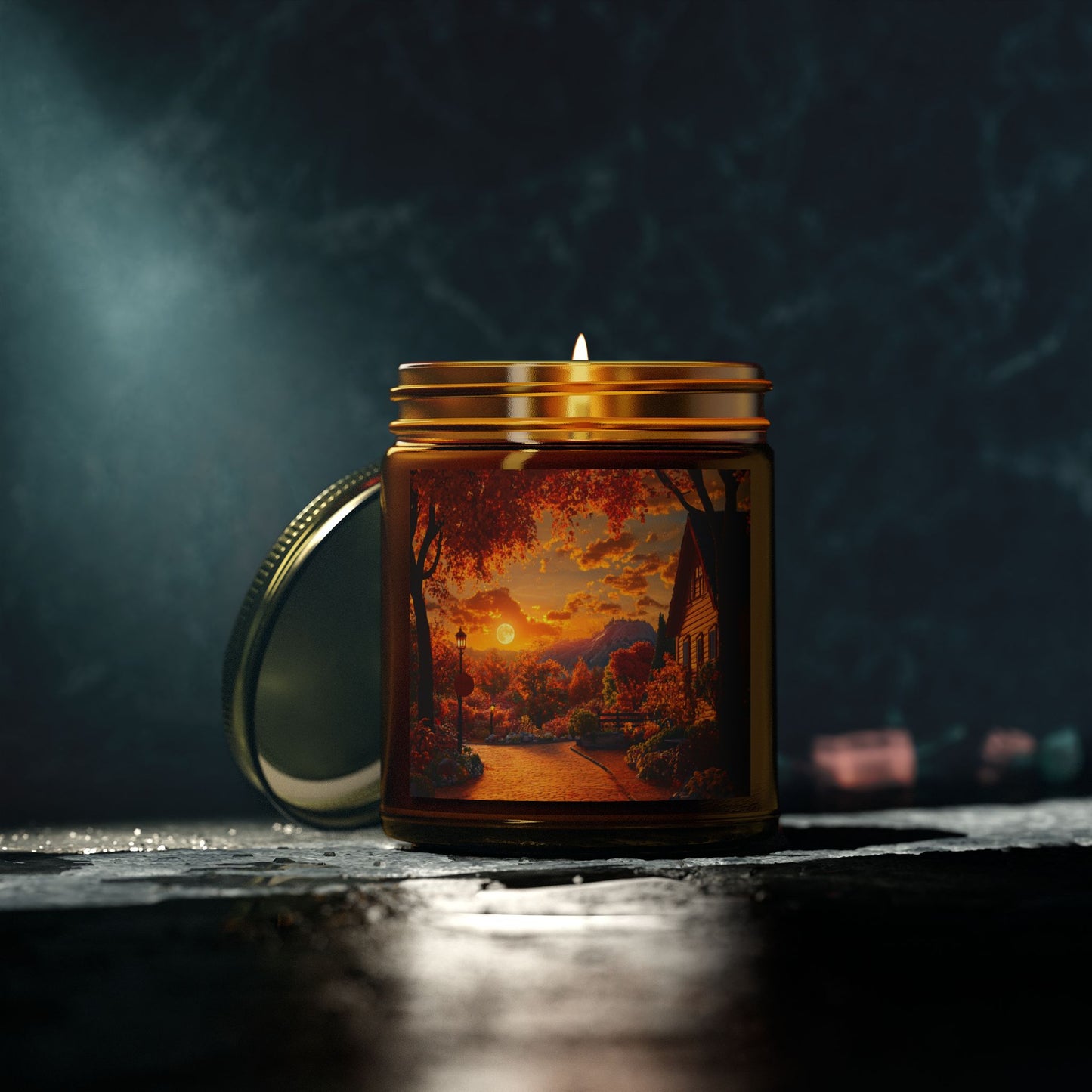 Autumn Serenity Candle – A Peaceful Scene