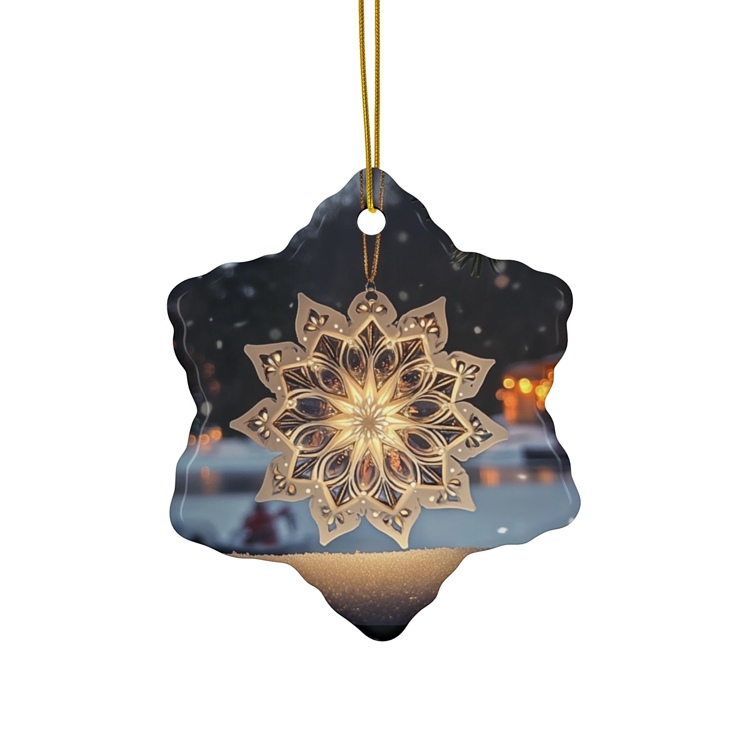 Snowflake Glow Ornament - Available in 4 Shapes!