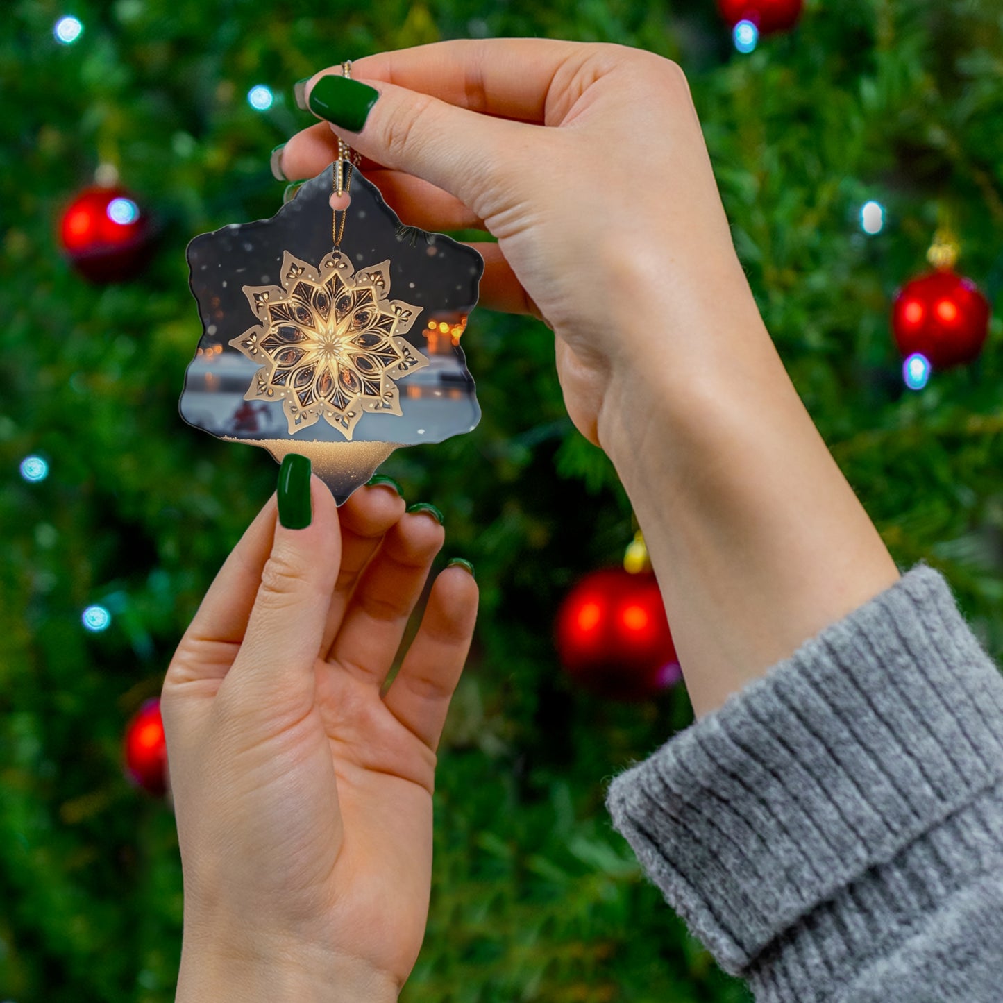 Snowflake Glow Ornament - Available in 4 Shapes!