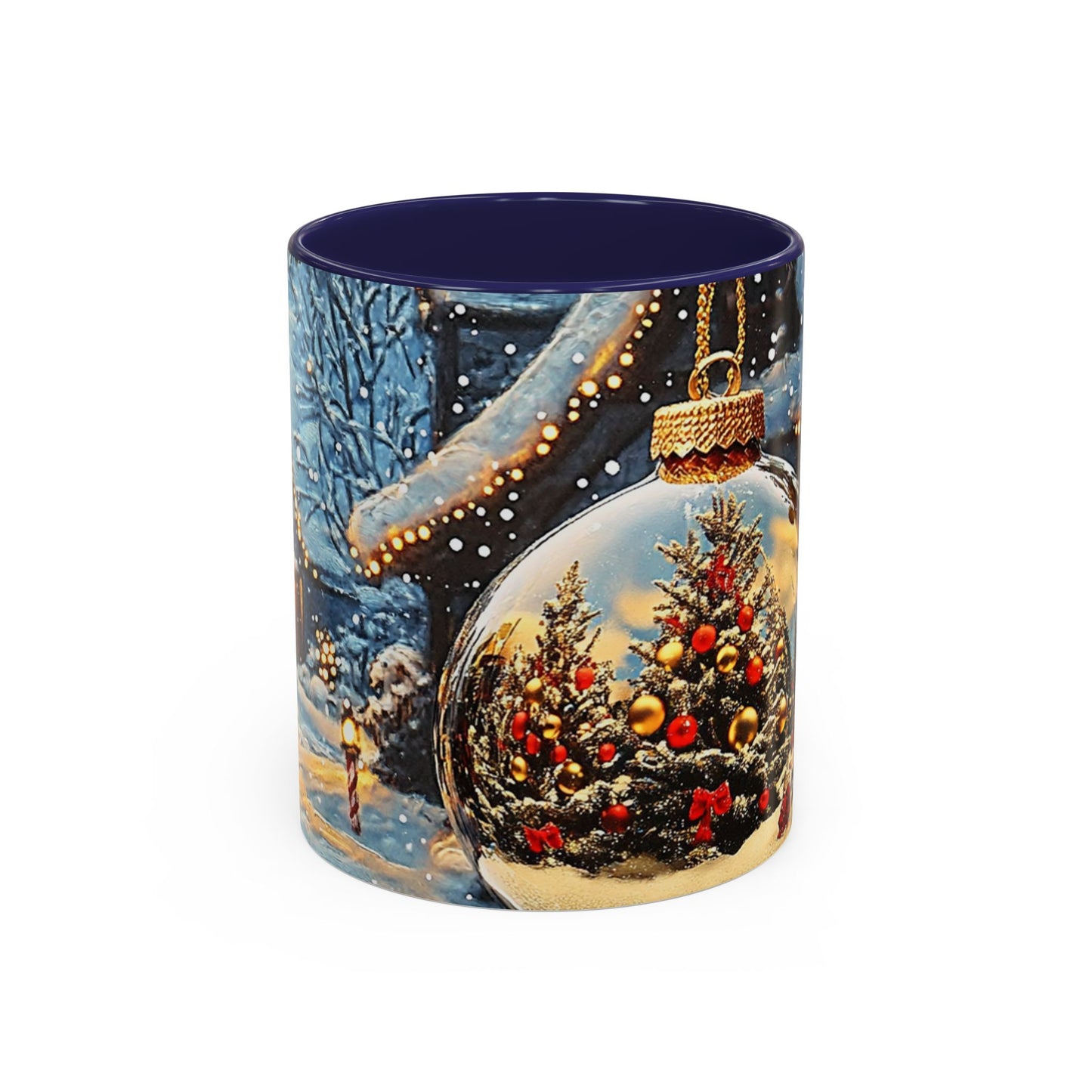 Festive Reflection of Christmas Trees - Ceramic Mug