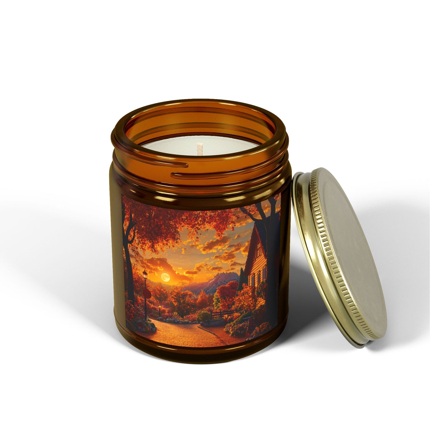 Autumn Serenity Candle – A Peaceful Scene