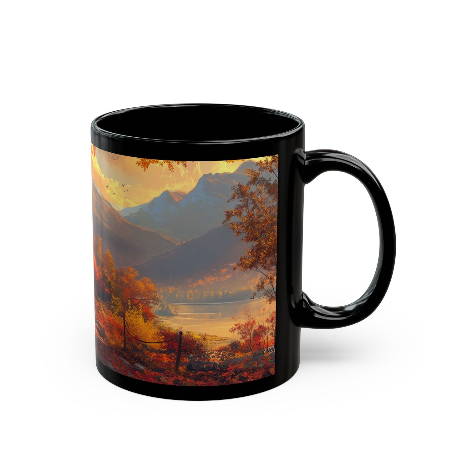 Autumn Family Walk Coffee Mug – A Cozy Journey in Nature