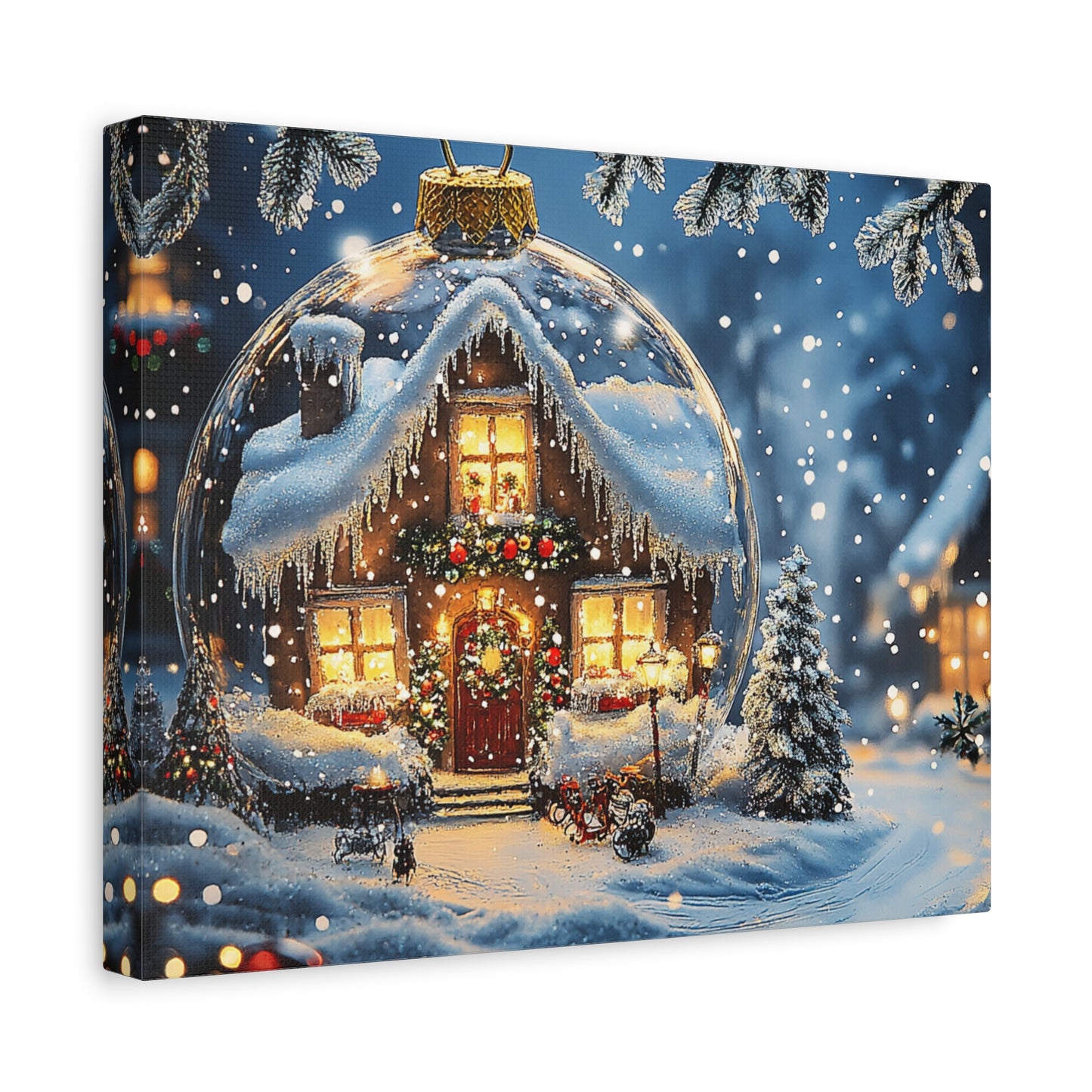 Snow Globe Winter Wonderland Canva: Capture the Magic of Christmas!