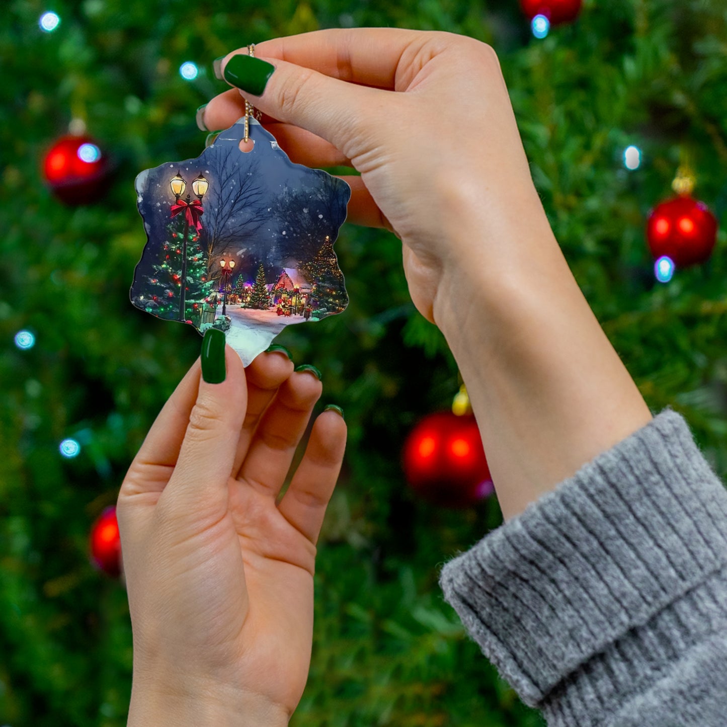 4 shapes - Christmas Ceramic Ornament