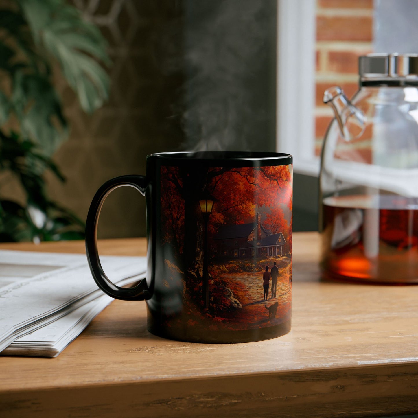 Autumn Family Walk Coffee Mug – A Cozy Journey in Nature