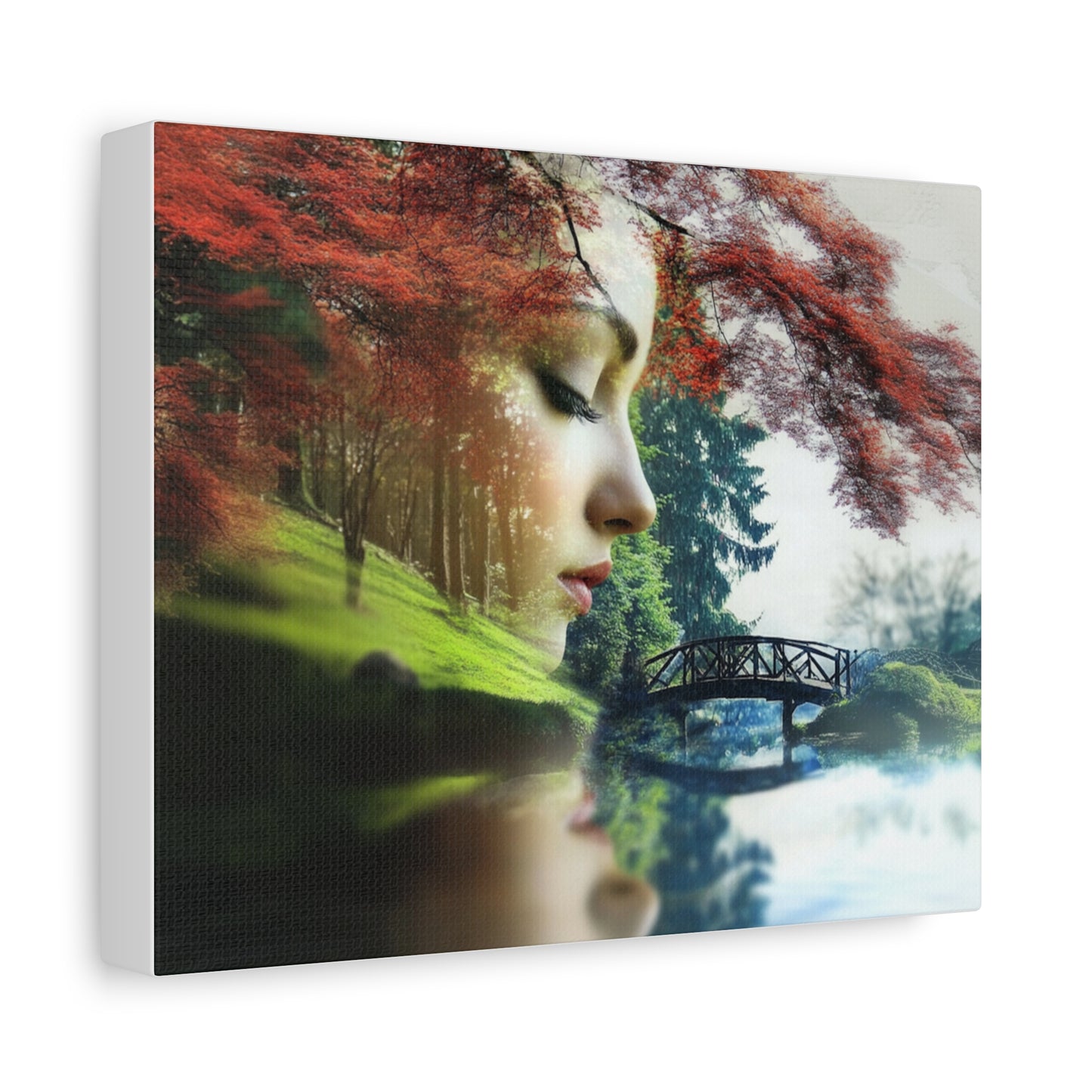 Dreamscape Serenity: Double-Exposure Canvas