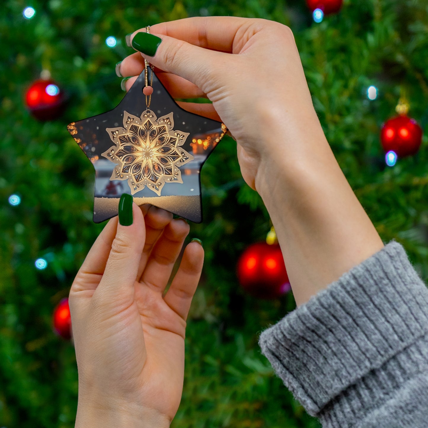 Snowflake Glow Ornament - Available in 4 Shapes!