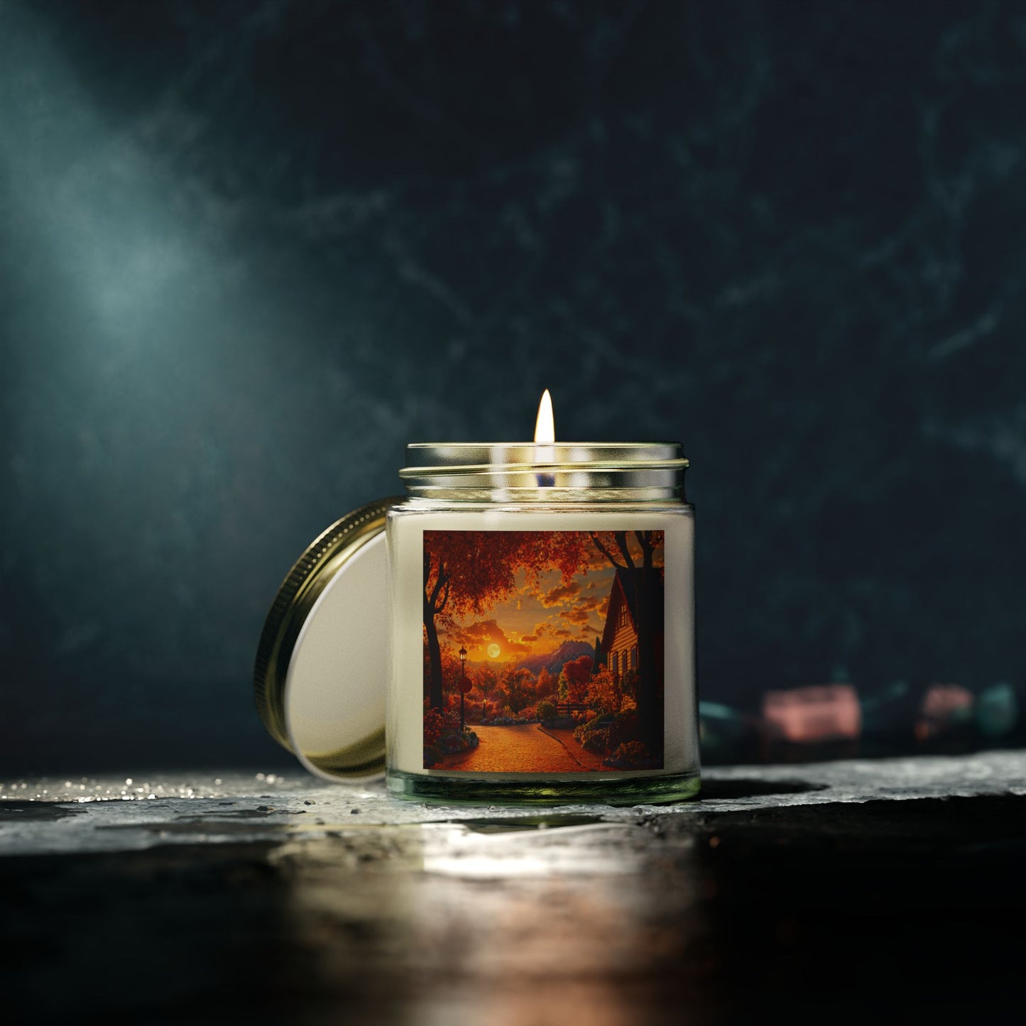 Autumn Serenity Candle – A Peaceful Scene