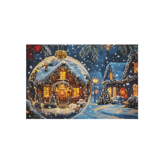 Outdoor Christmas Scene Rug