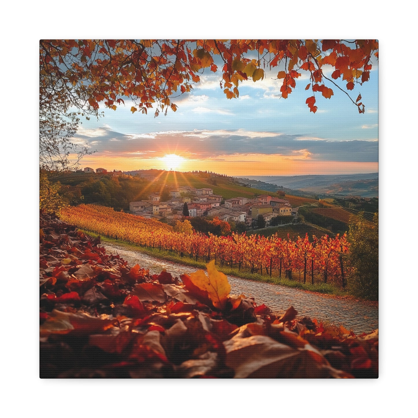 Path to Piedmont – A Stunning Autumn Landscape Canvas