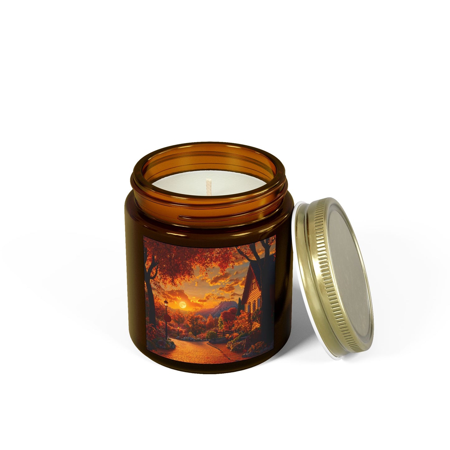 Autumn Serenity Candle – A Peaceful Scene