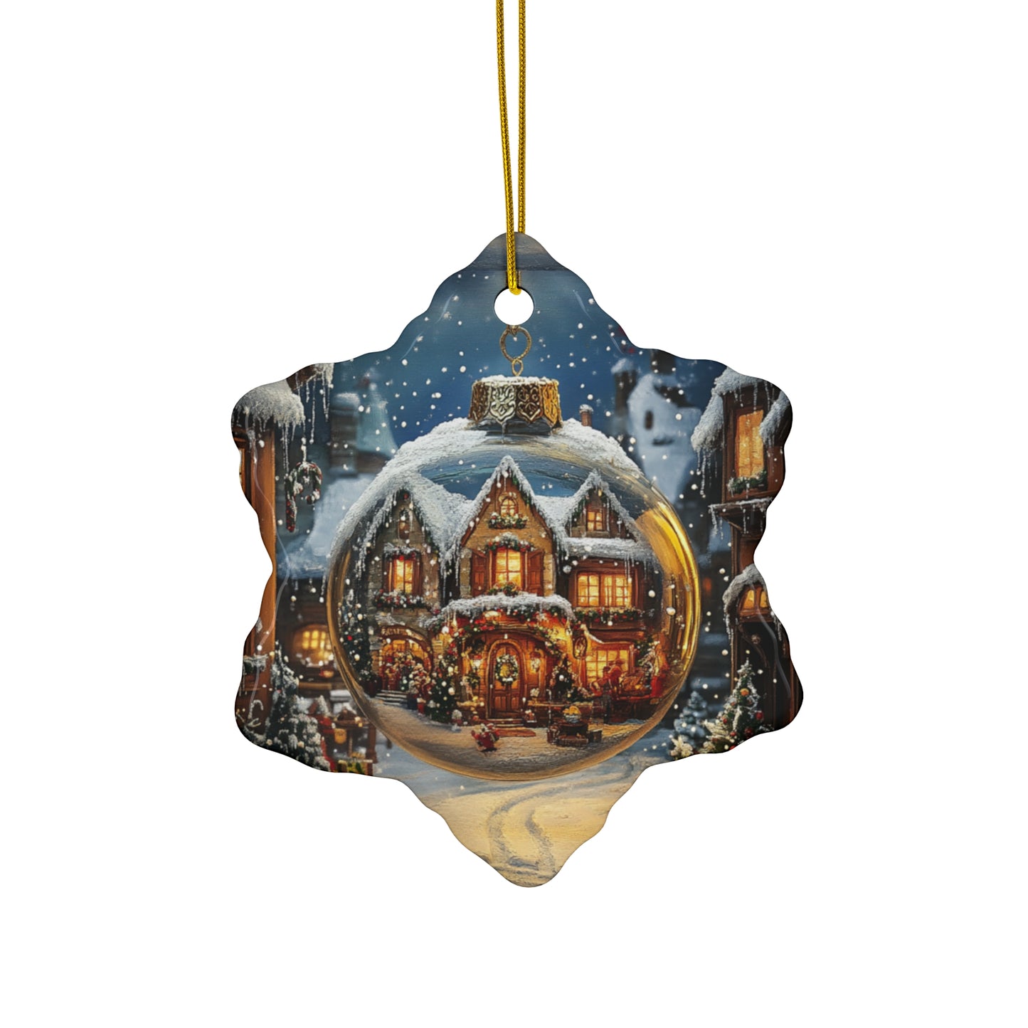 Timeless Christmas Ornament, 4 Shapes