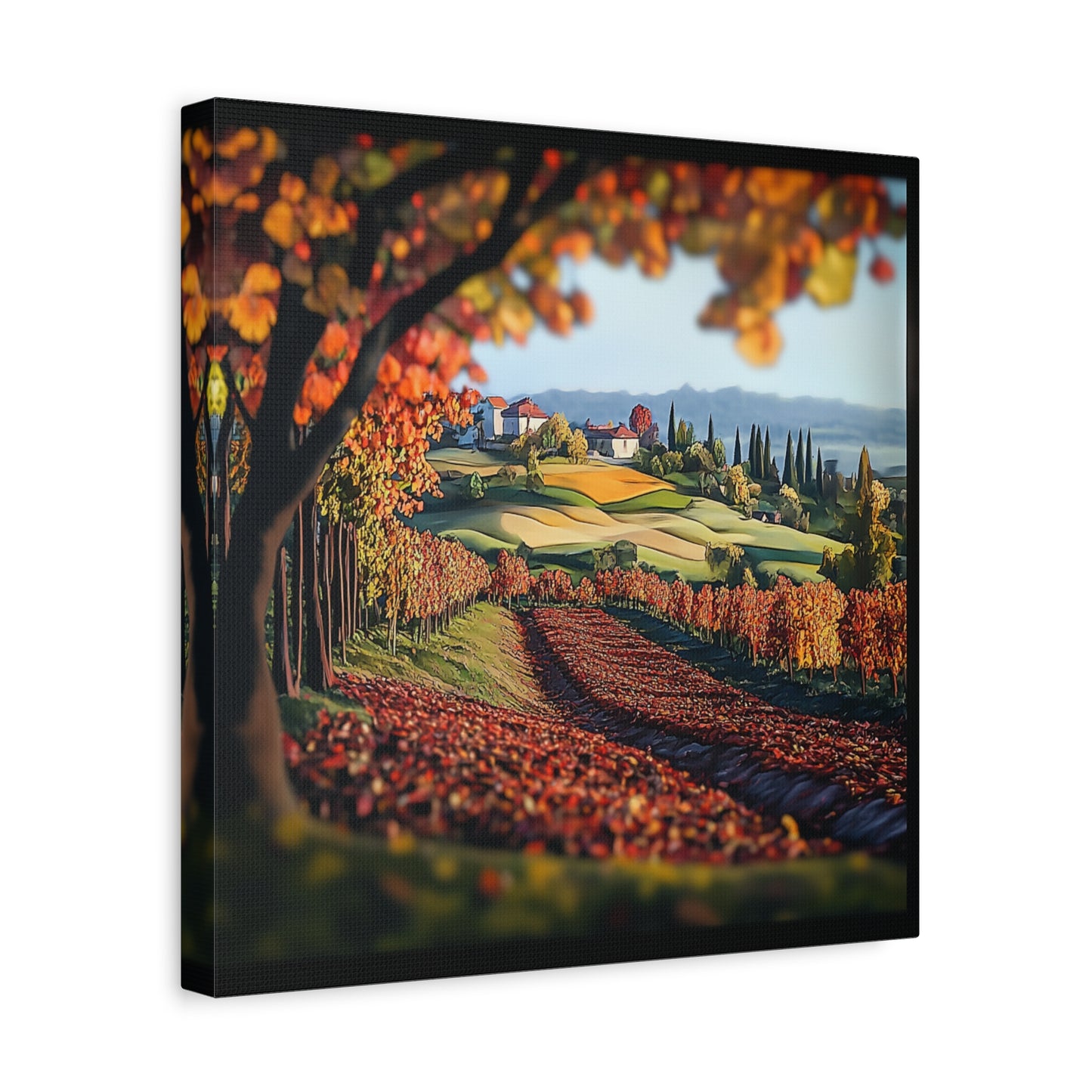 Italian Vineyard Glow Canvas – Evoke the Beauty of Piedmont and Tuscany