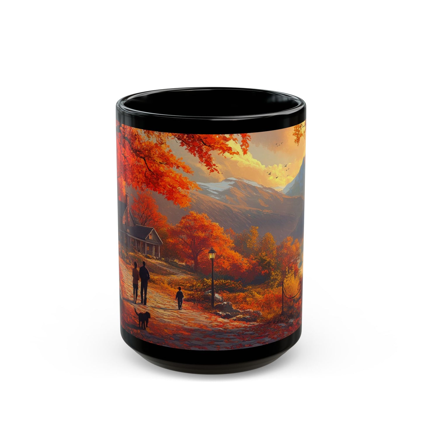 Autumn Family Walk Coffee Mug – A Cozy Journey in Nature