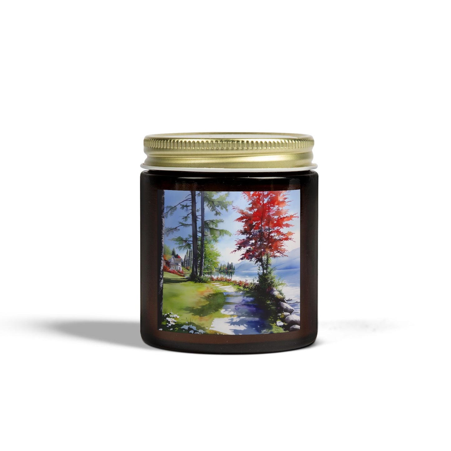 Hand-Poured Scented Candle: Serene Lakeside Escape