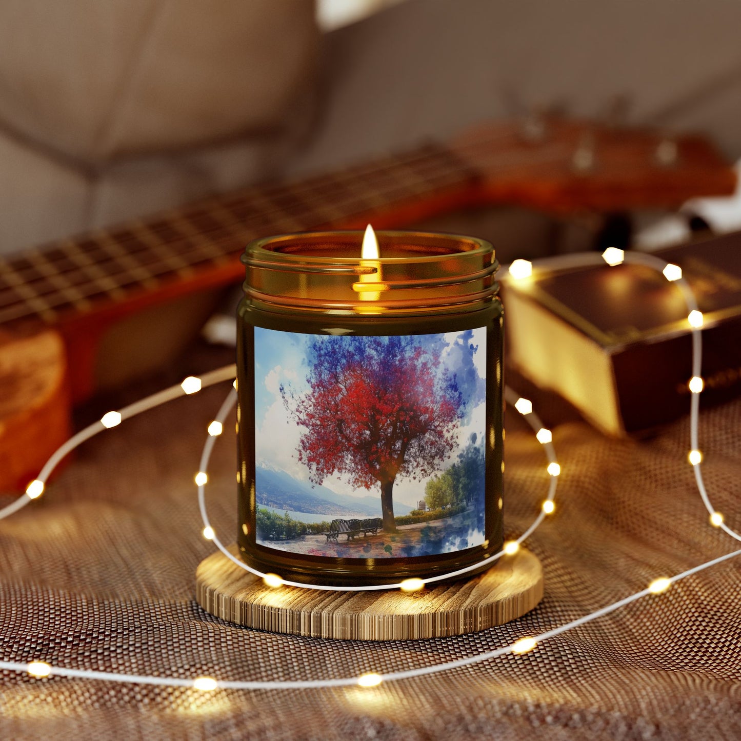 Hand-Poured Scented Candle: Tranquil Autumn Lakeside