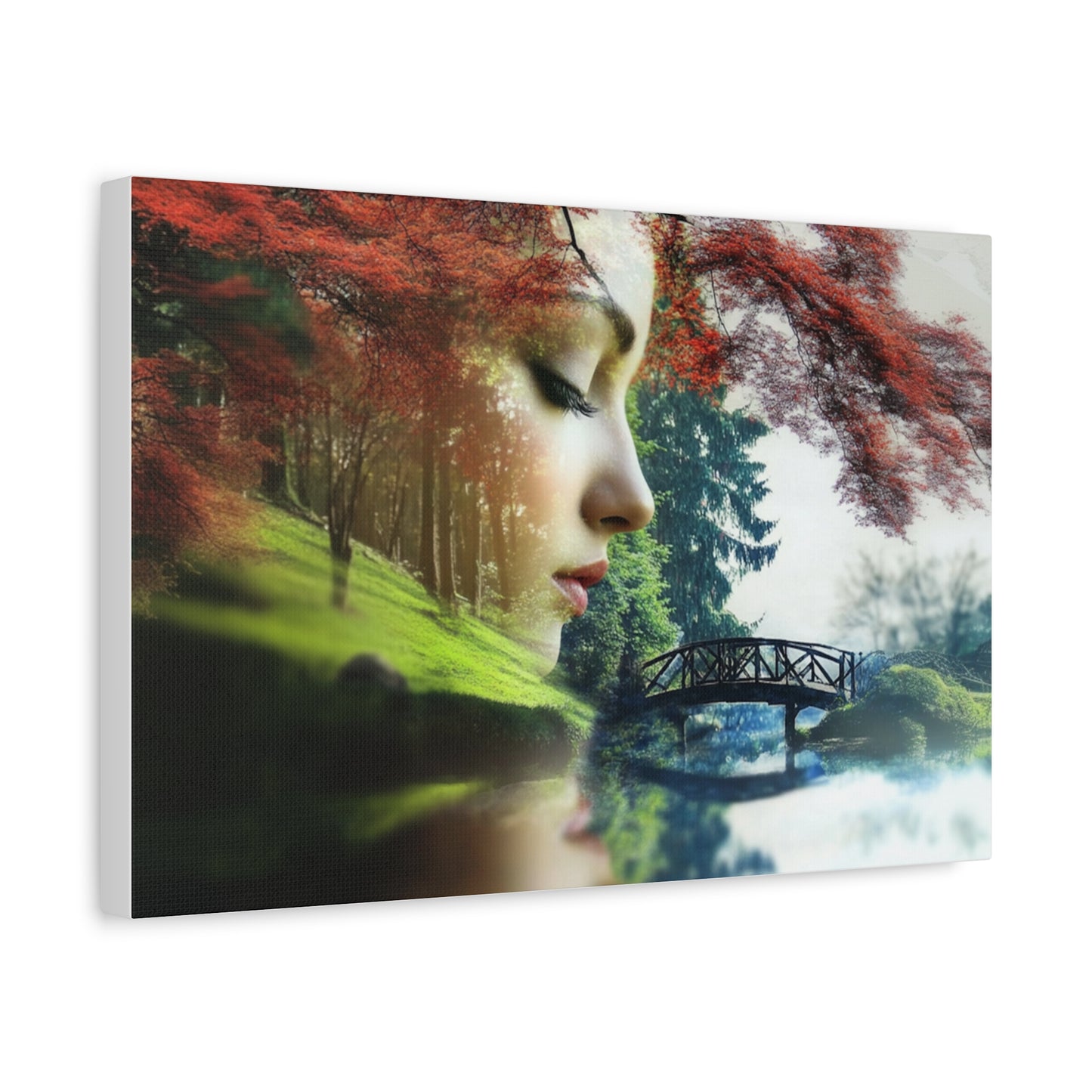 Dreamscape Serenity: Double-Exposure Canvas