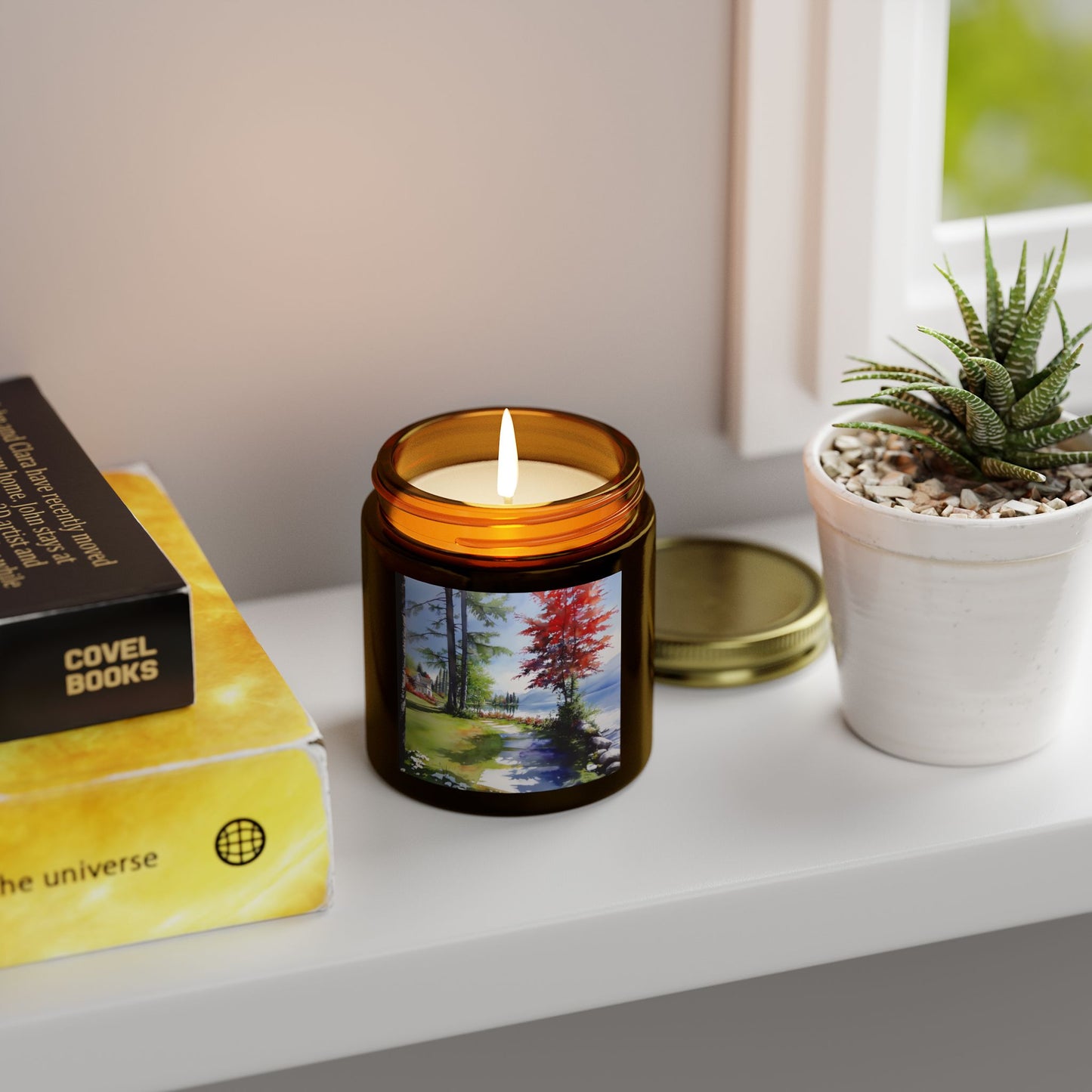 Hand-Poured Scented Candle: Serene Lakeside Escape