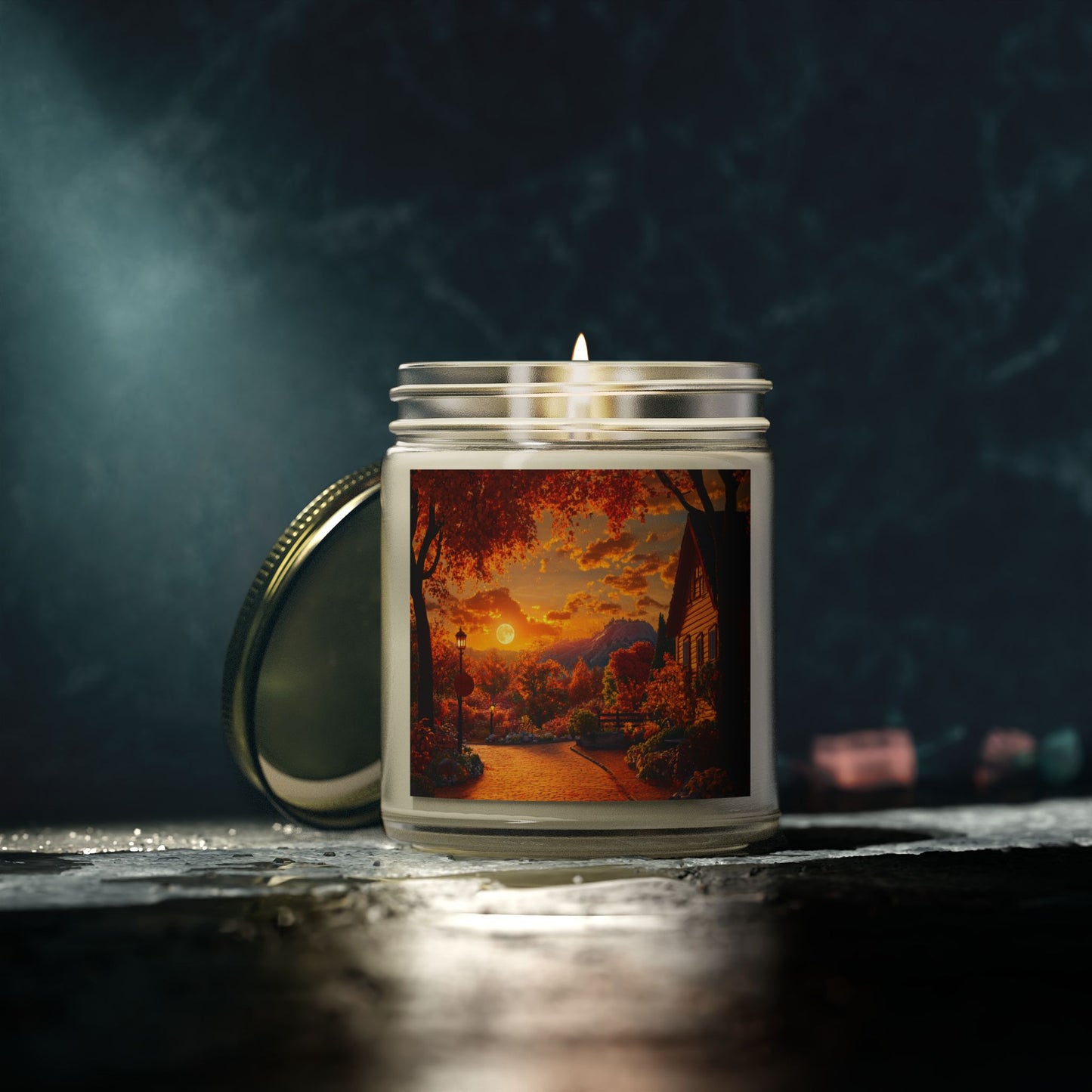 Autumn Serenity Candle – A Peaceful Scene