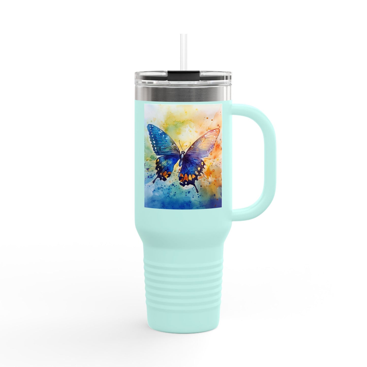 40oz Butterfly Insulated Travel Mug