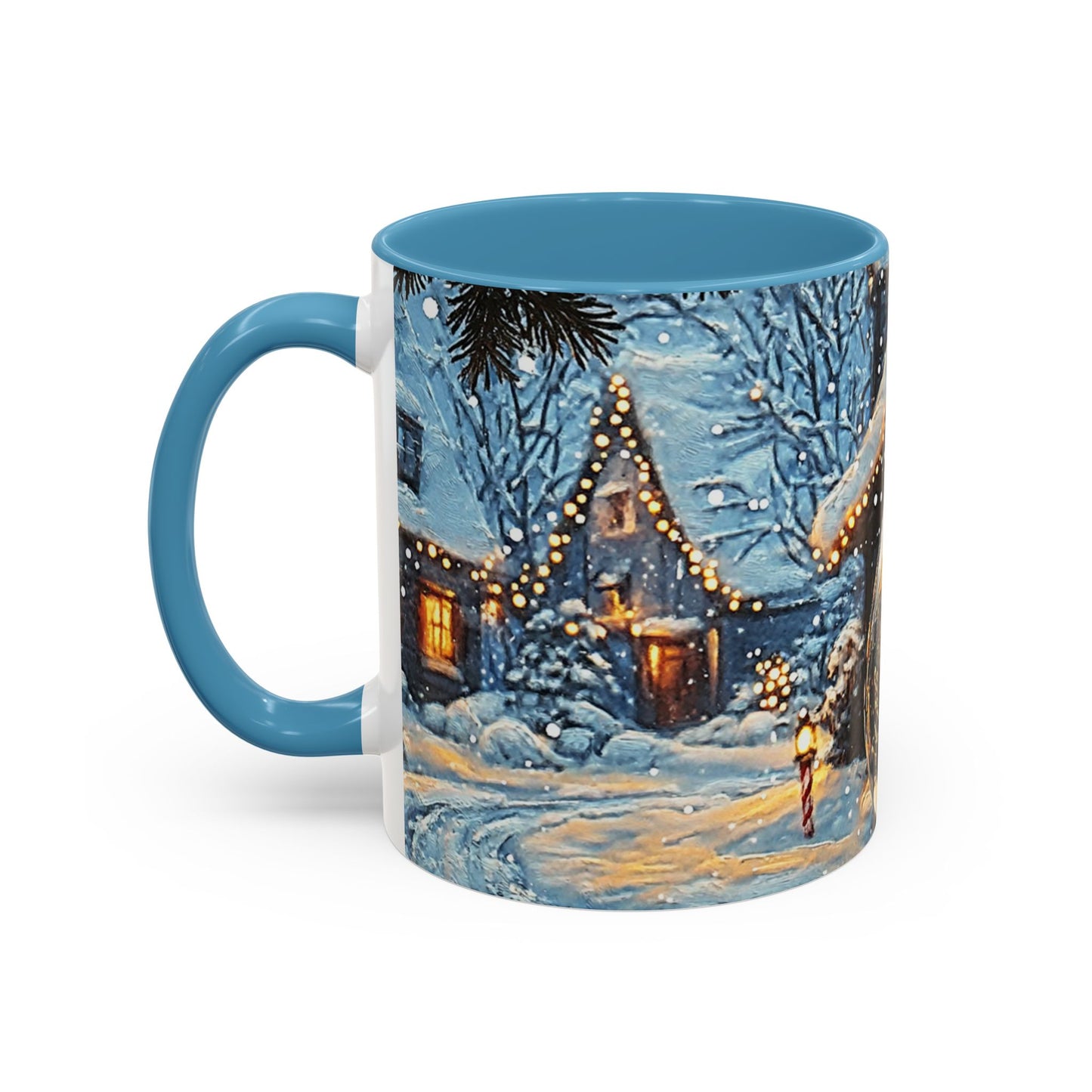 Festive Reflection of Christmas Trees - Ceramic Mug