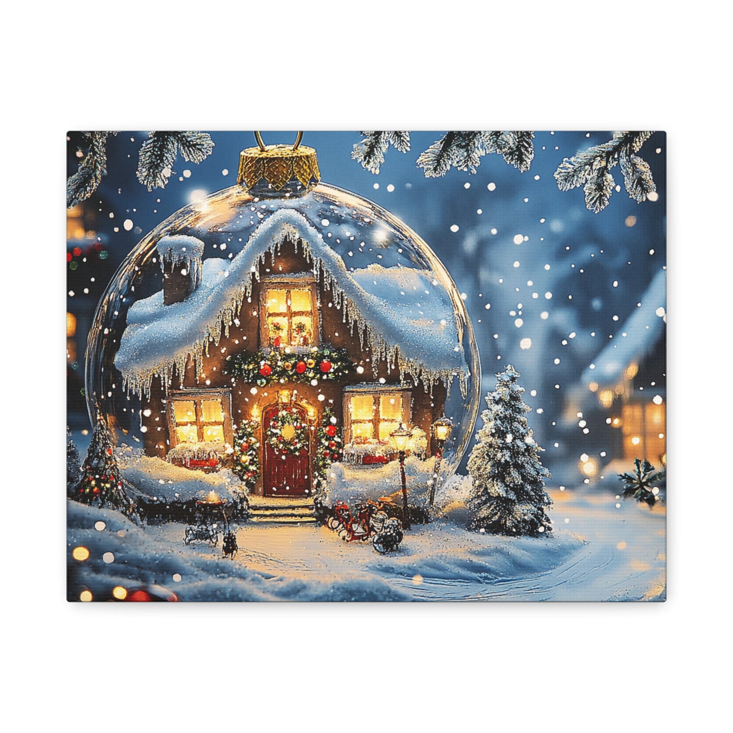 Snow Globe Winter Wonderland Canva: Capture the Magic of Christmas!