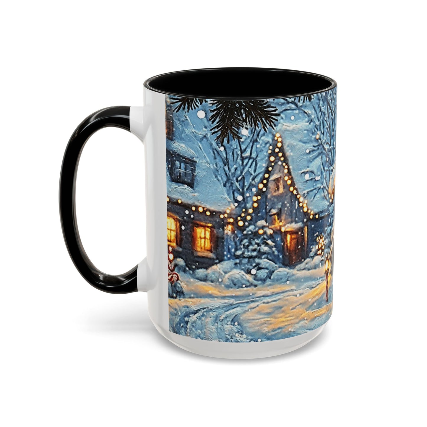 Festive Reflection of Christmas Trees - Ceramic Mug