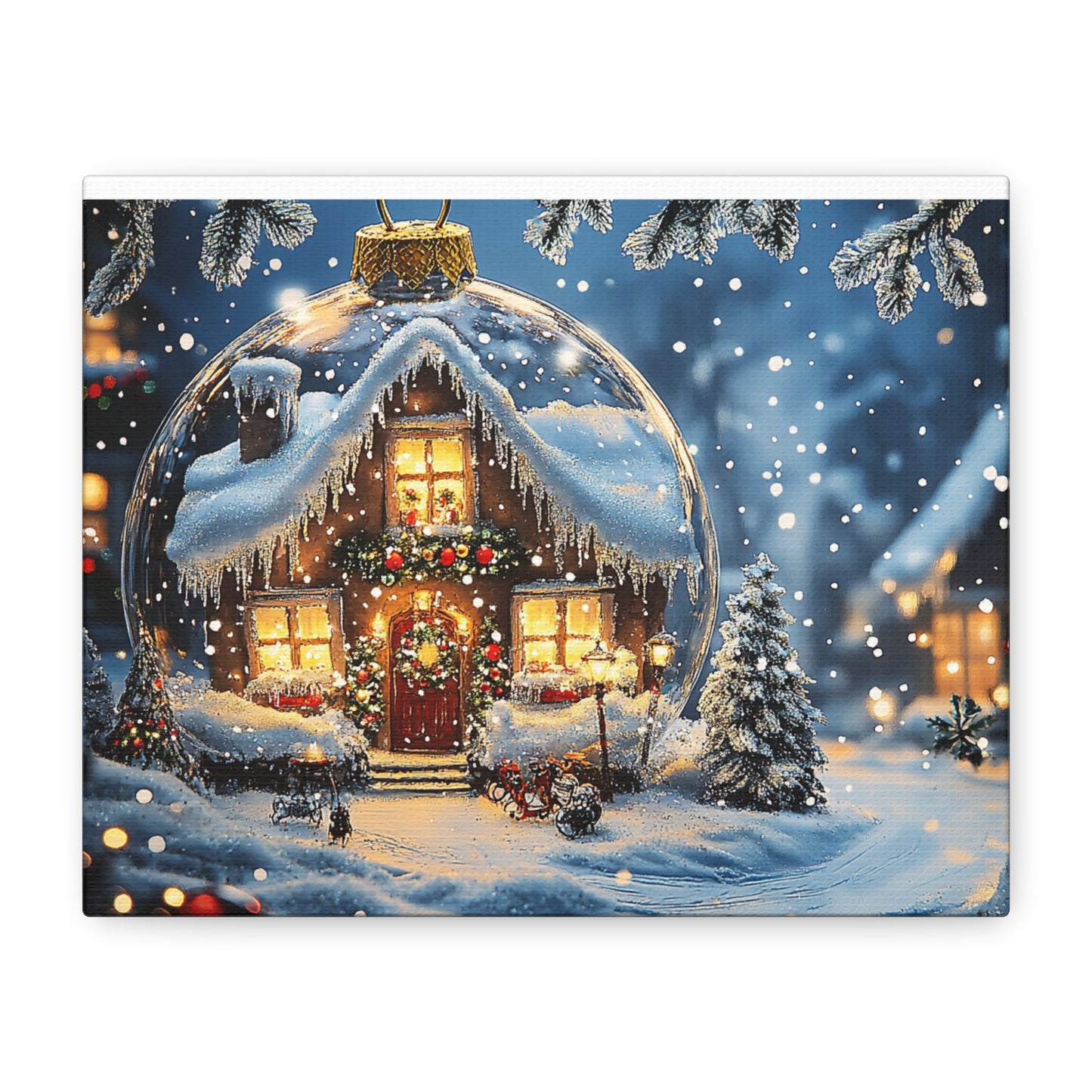 Snow Globe Winter Wonderland Canva: Capture the Magic of Christmas!