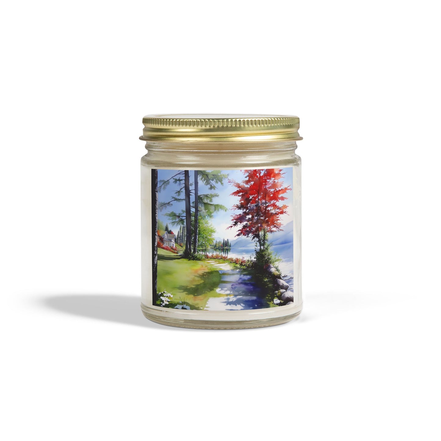 Hand-Poured Scented Candle: Serene Lakeside Escape