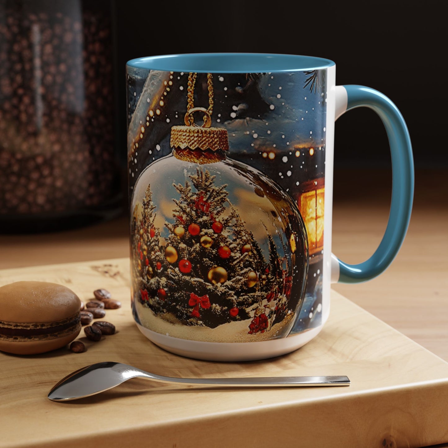 Festive Reflection of Christmas Trees - Ceramic Mug