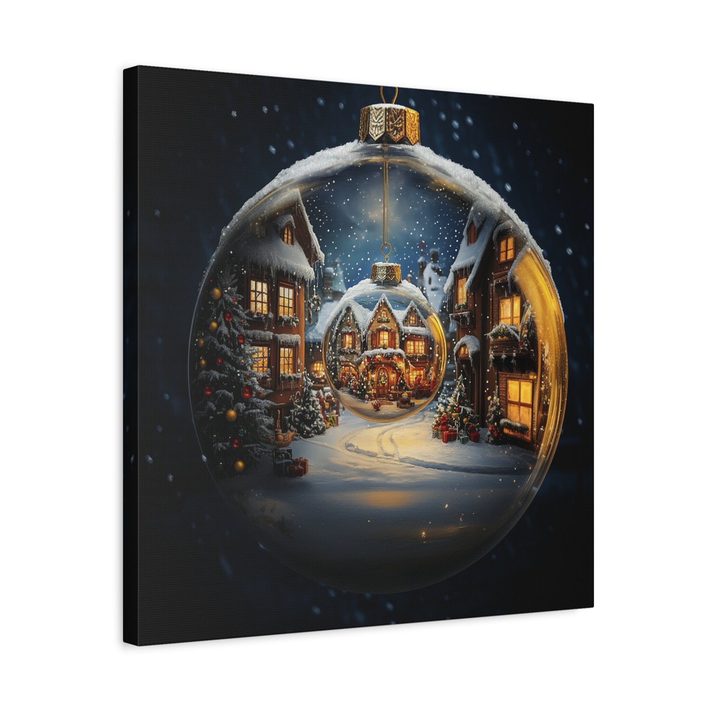 A World Within: Double-Ornament Christmas Canvas