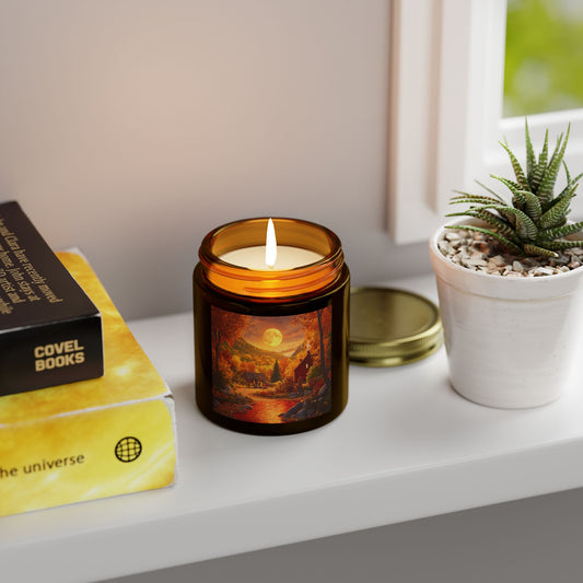 Moonlit Lakeside Autumn Candle – A Tranquil Fall Escape