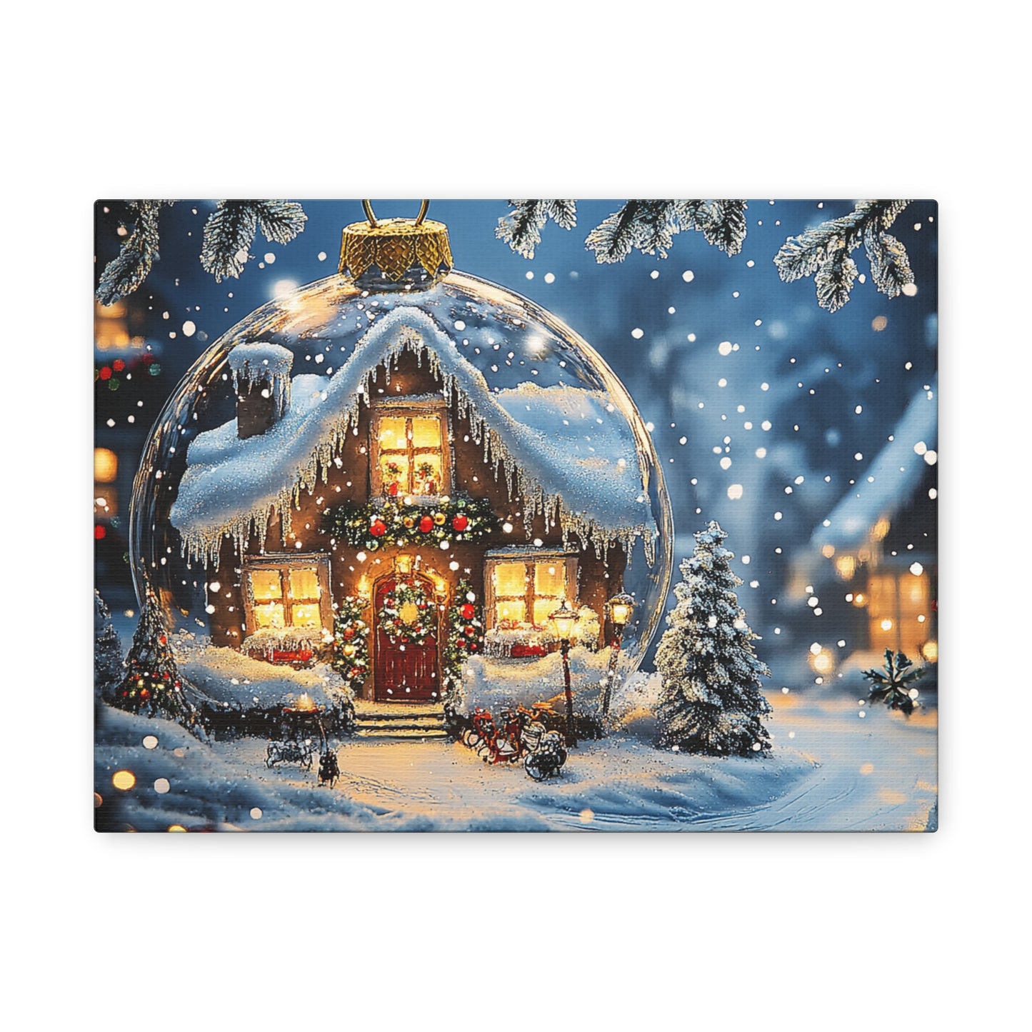 Snow Globe Winter Wonderland Canva: Capture the Magic of Christmas!