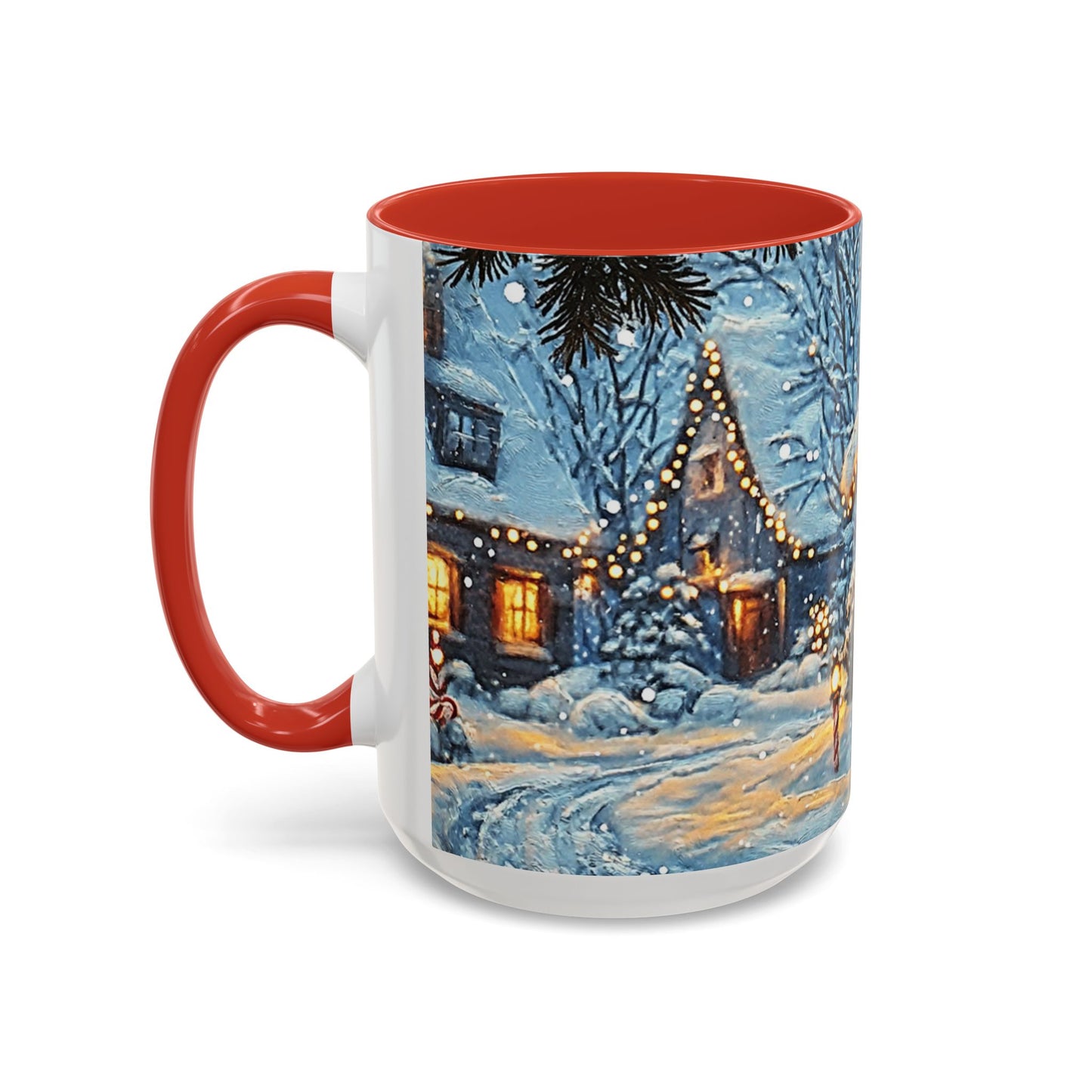 Festive Reflection of Christmas Trees - Ceramic Mug