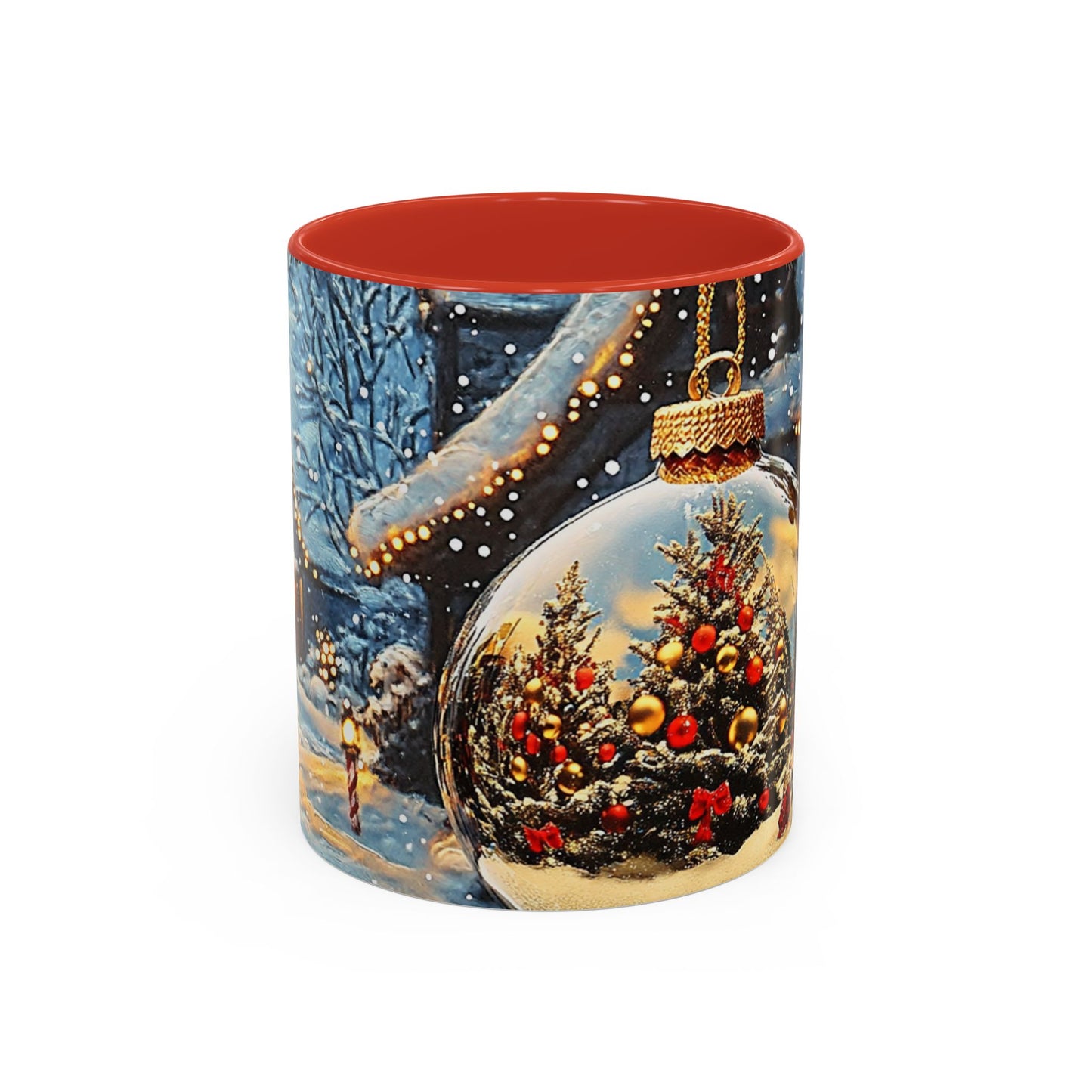 Festive Reflection of Christmas Trees - Ceramic Mug