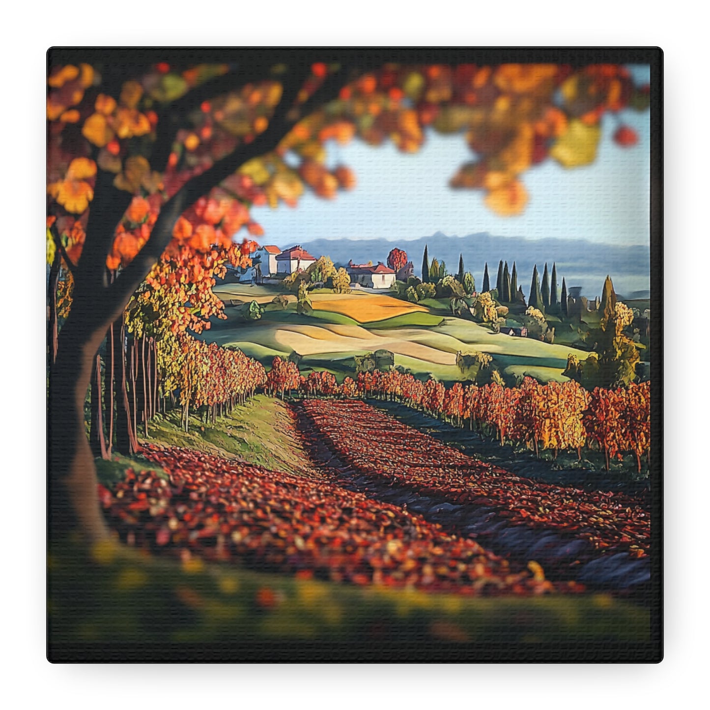 Italian Vineyard Glow Canvas – Evoke the Beauty of Piedmont and Tuscany