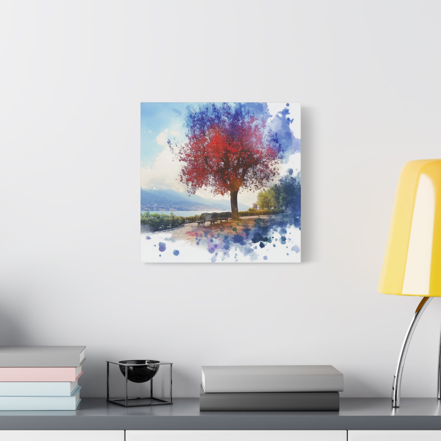 Autumn Serenity Lakeside Canvas