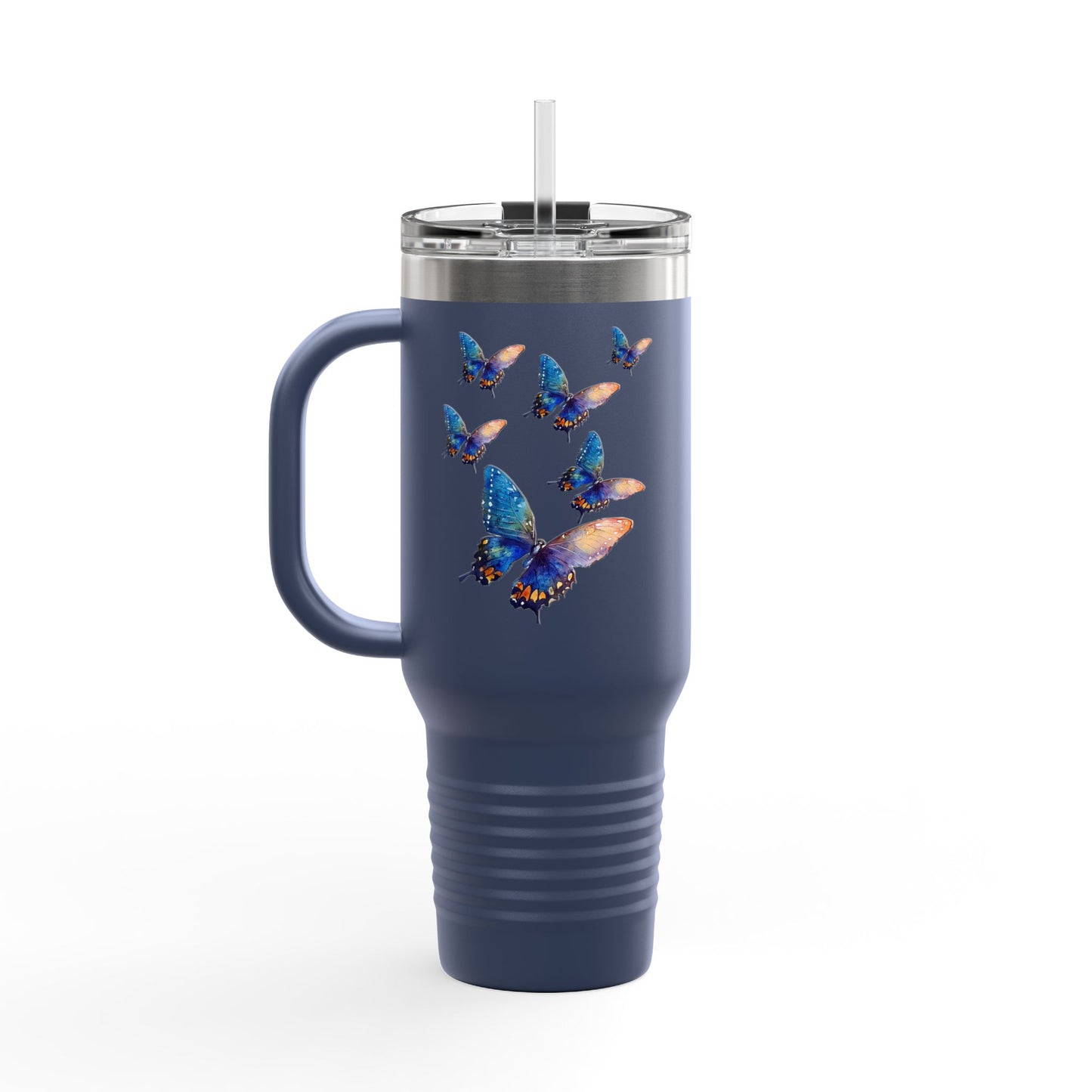 40oz Butterfly Insulated Travel Mug