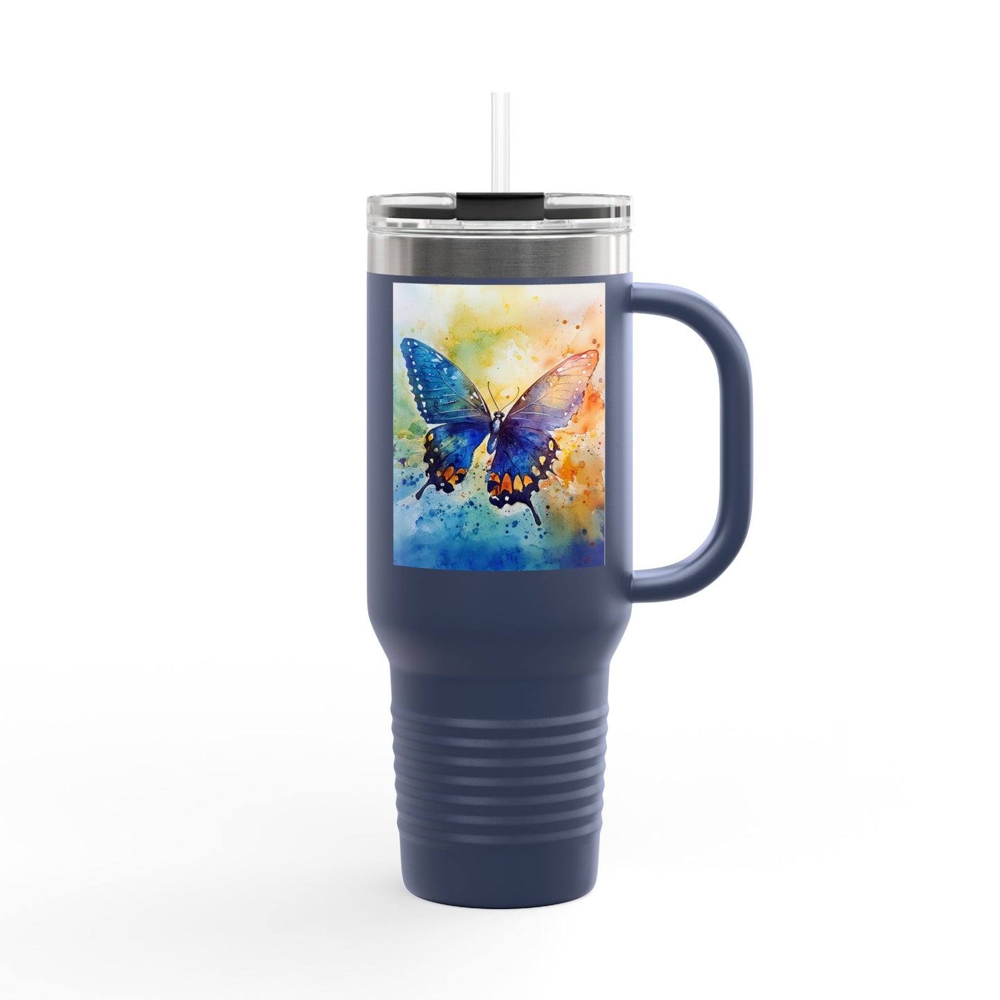 40oz Butterfly Insulated Travel Mug