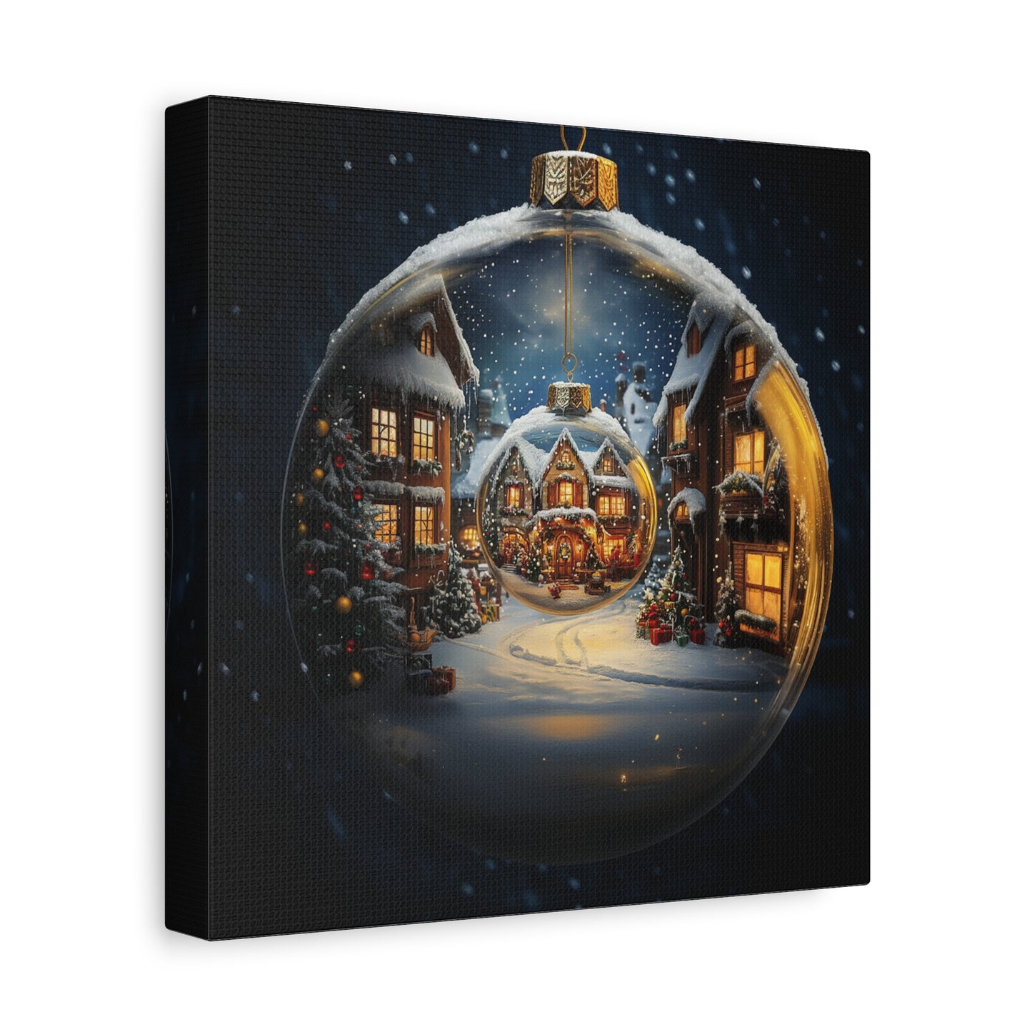 A World Within: Double-Ornament Christmas Canvas