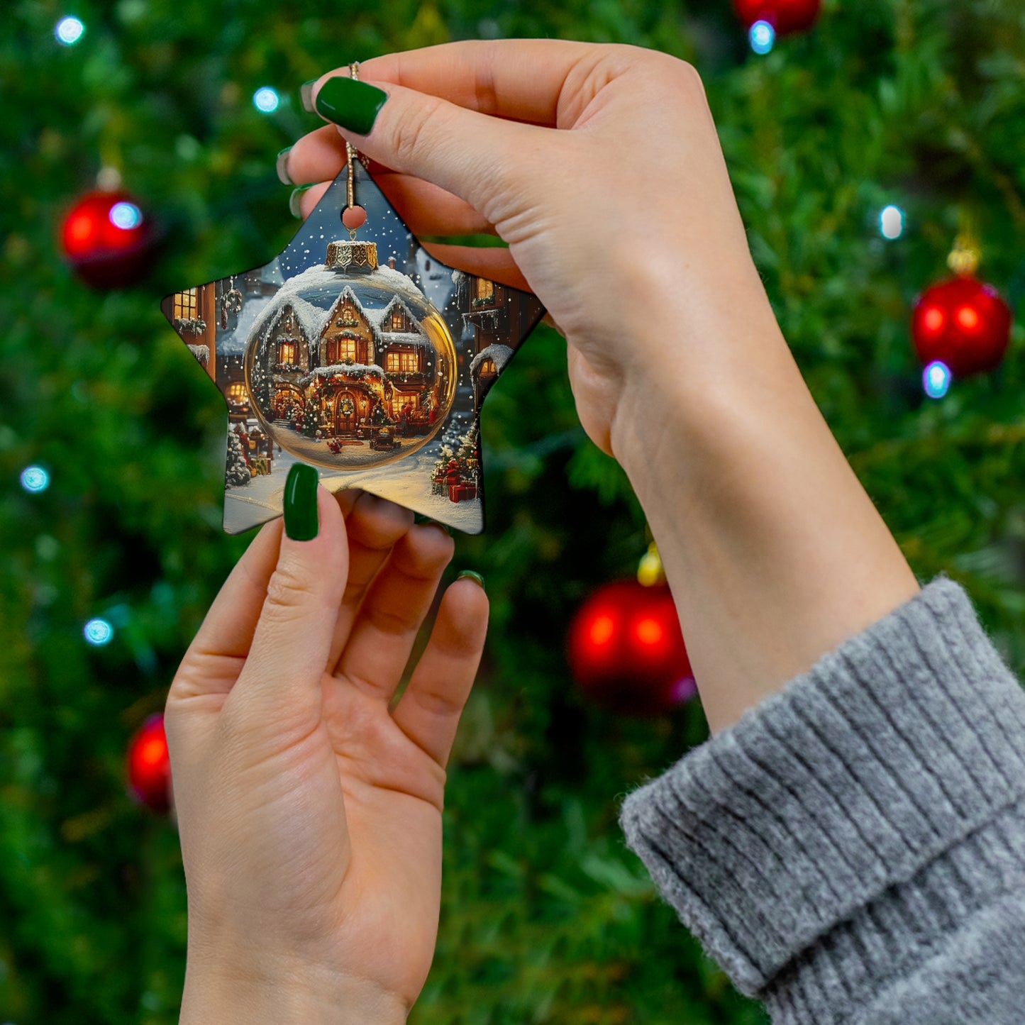 Timeless Christmas Ornament, 4 Shapes